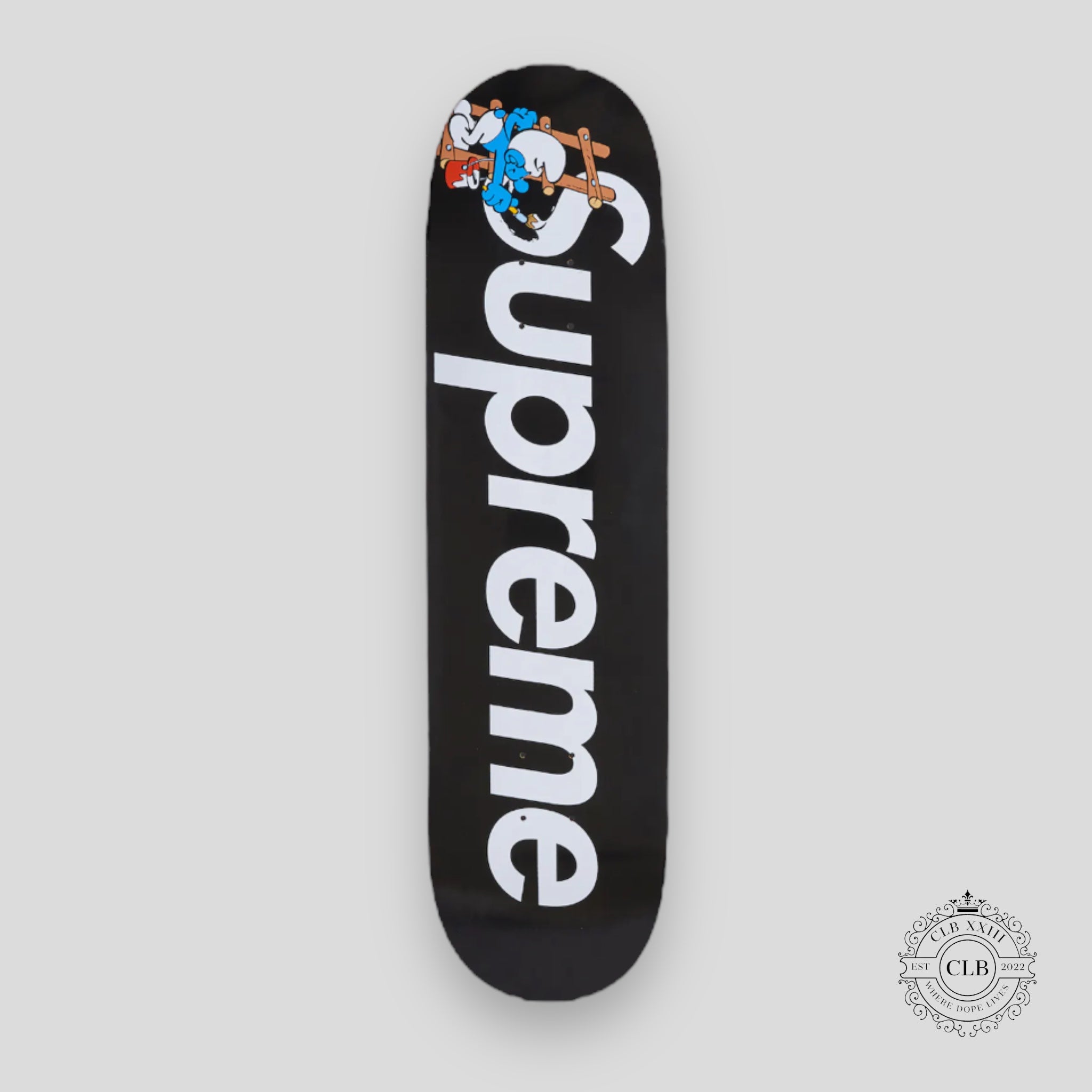 SUPREME SMURFS SKATE DECK - BLACK
