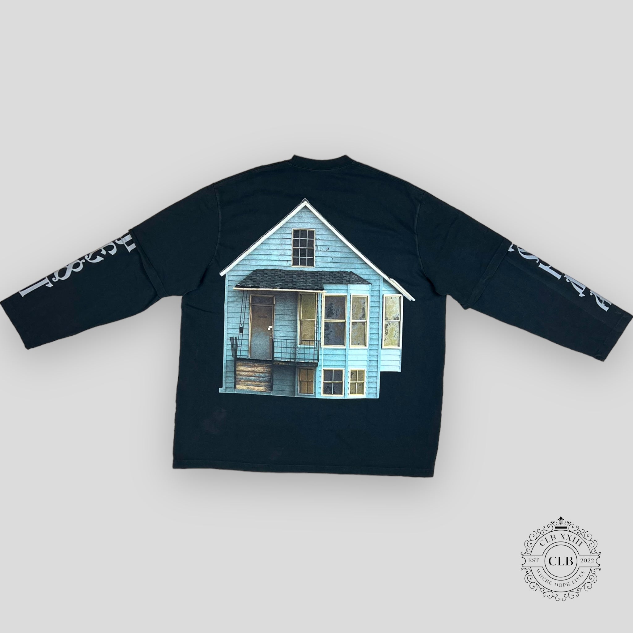 KANYE WEST DONDA 2 LAYER LONG SLEEVE T-SHIRT - BLACK