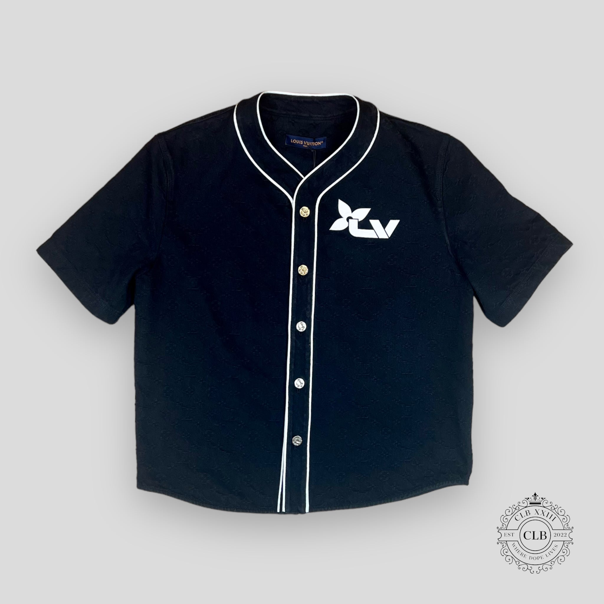 LOUIS VUITTON MONOGRAM SHORT-SLEEVED DENIM SHIRT