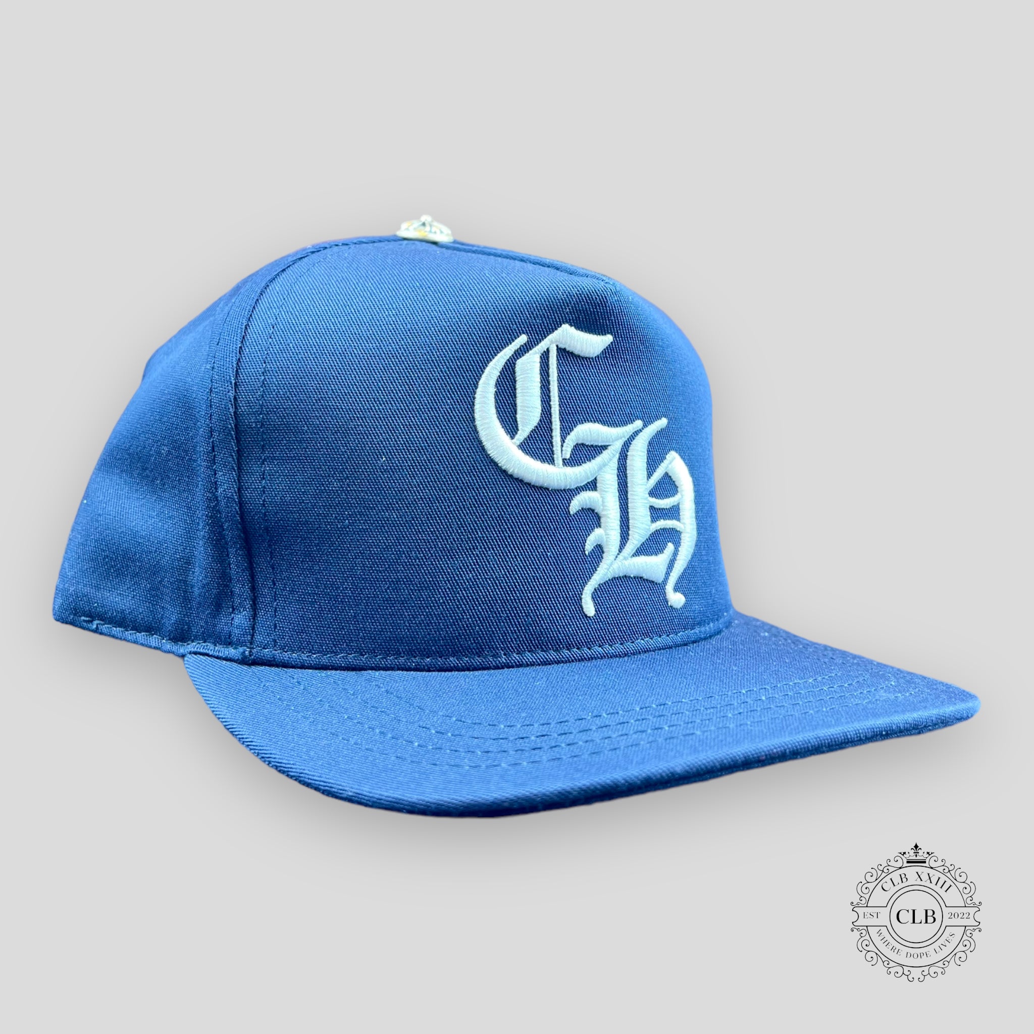 Chrome Hearts 5 Panel Hat in Navy
