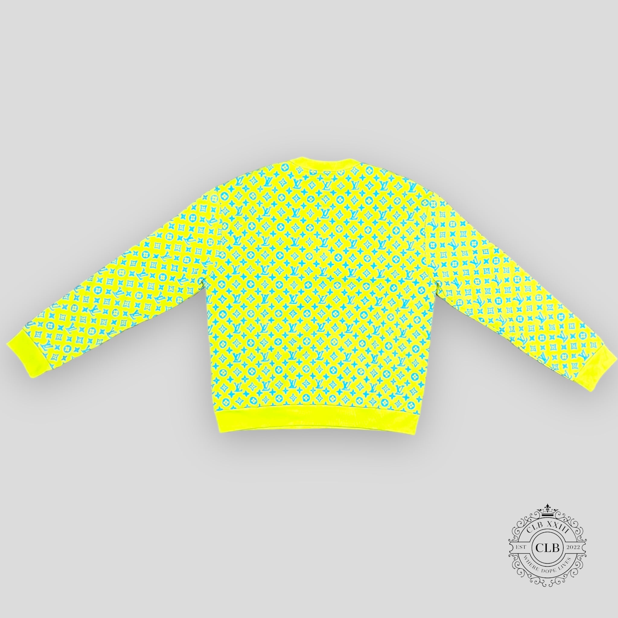 LOUIS VUITTON MONOGRAM RAINBOW PLAYGROUND SWEATER- YELLOW/BLUE