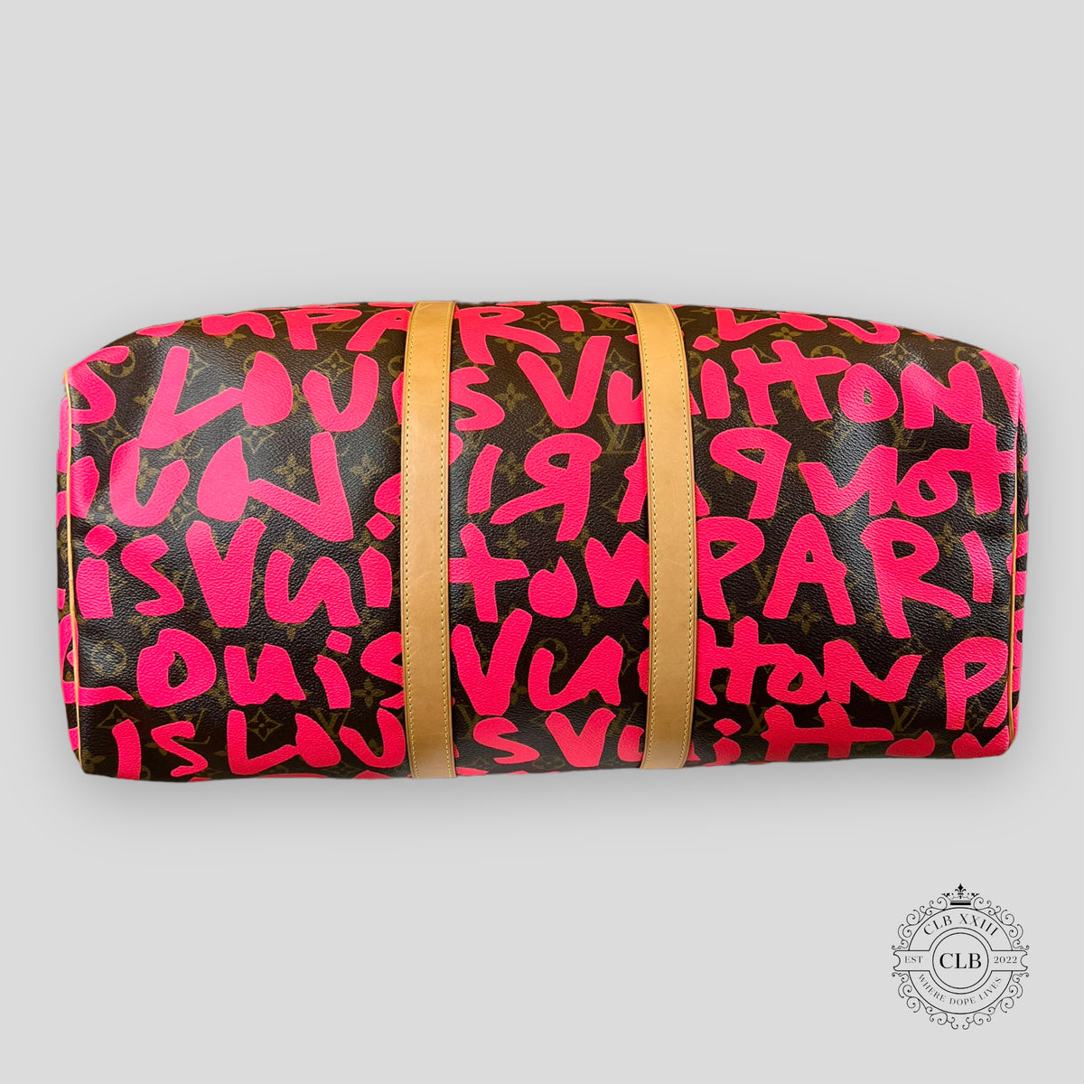 Louis Vuitton Graffiti Monogram Keepall 50 in Pink