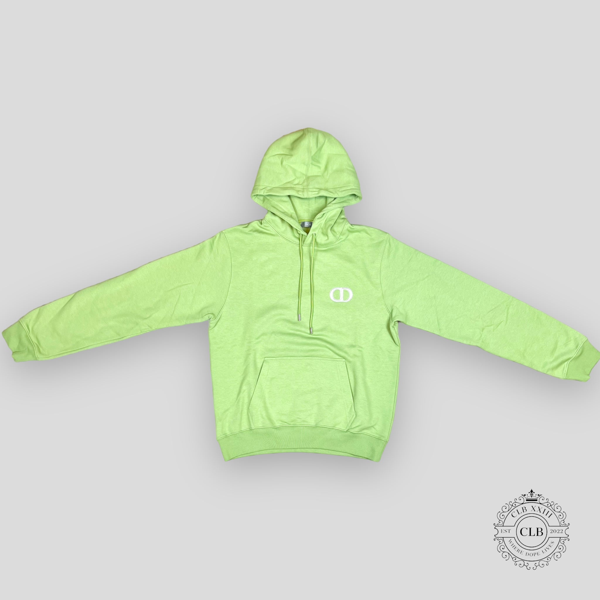 DIOR CD ICON HOODED SWEATSHIRT - GREEN