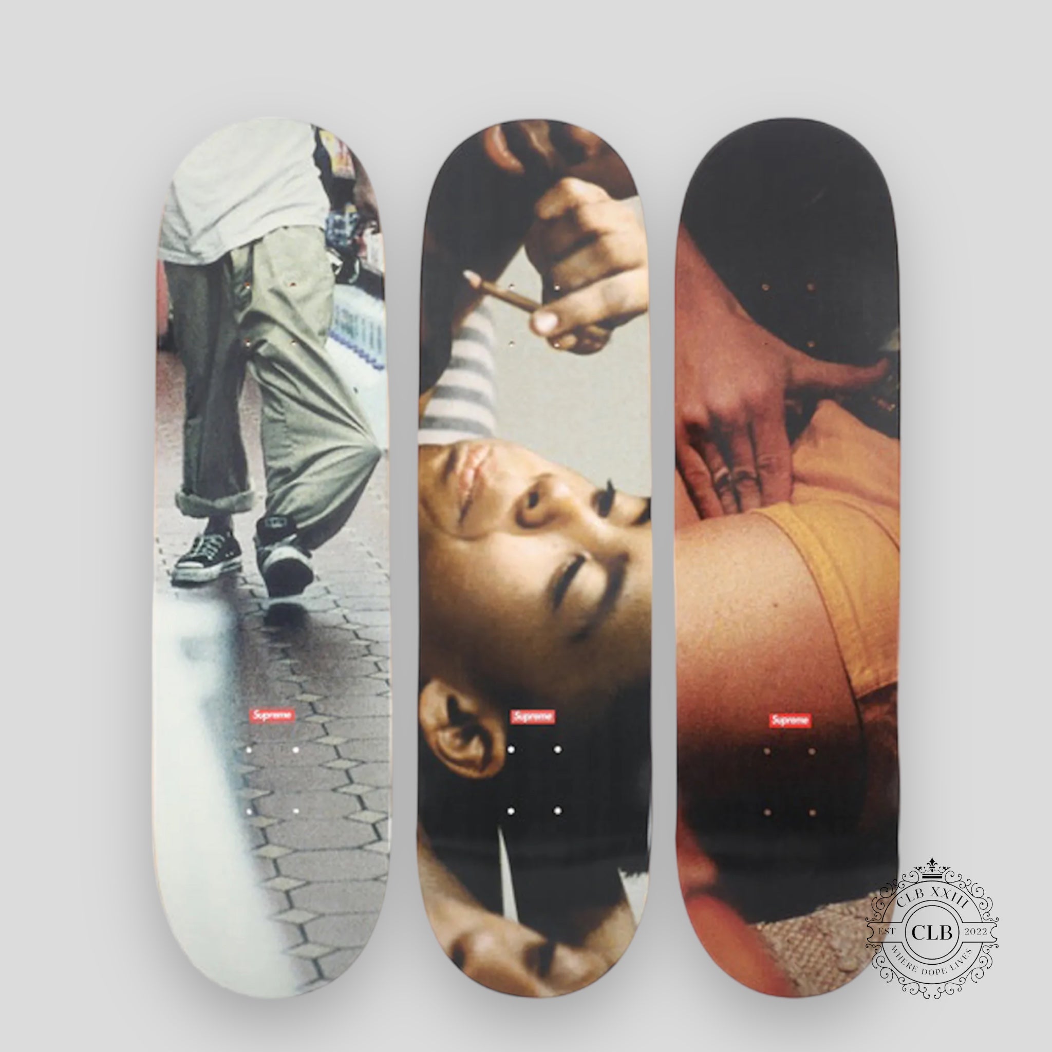 SUPREME LARRY CLARK KIDS SKATEBOARD DECK SET