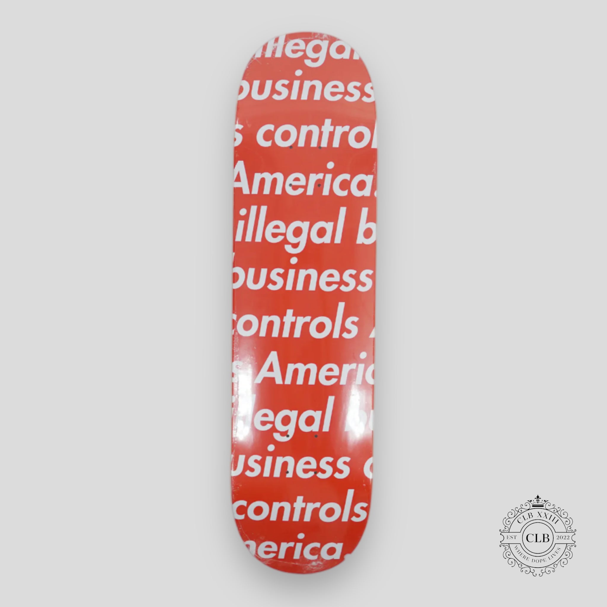 SUPREME ILLEGAL BUSINESS SKATE DECK - RED