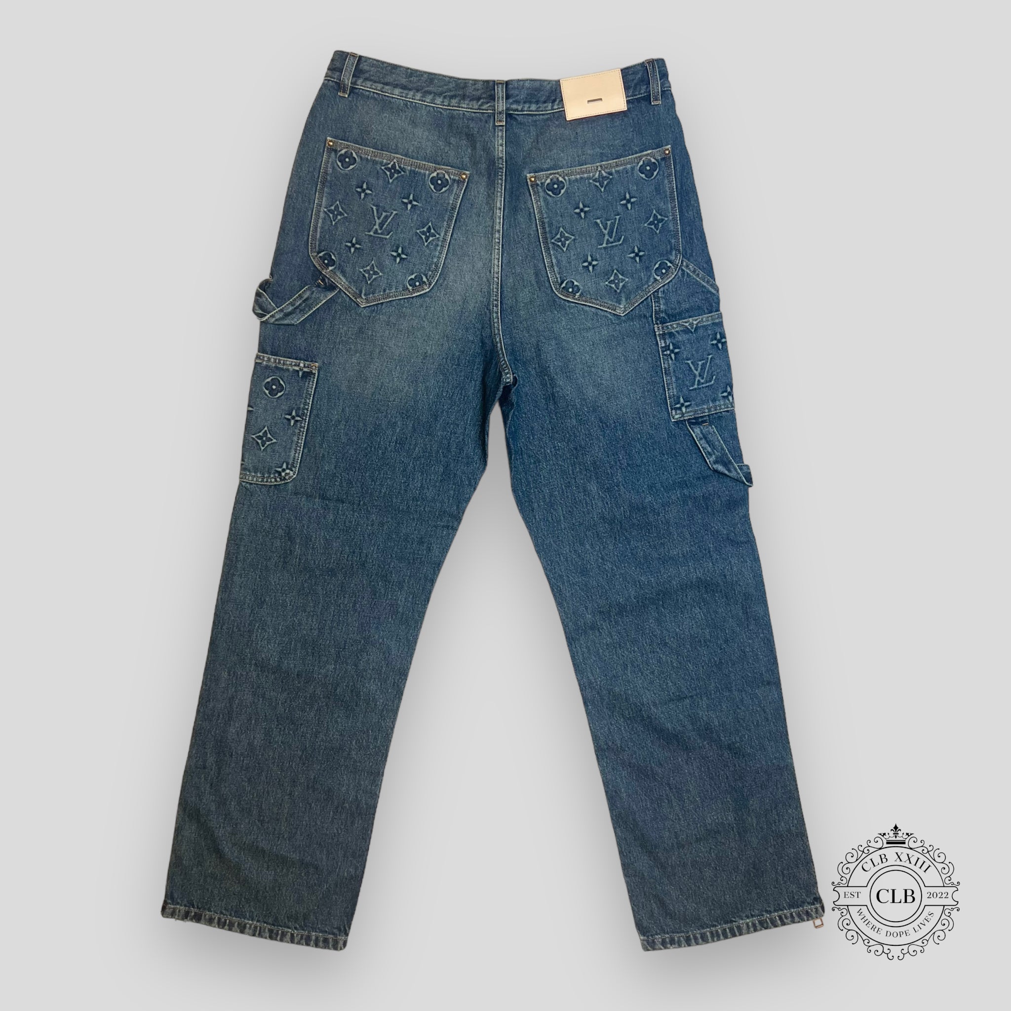 Louis Vuitton Monogram Workwear Denim Carpenter Pants in Indigo