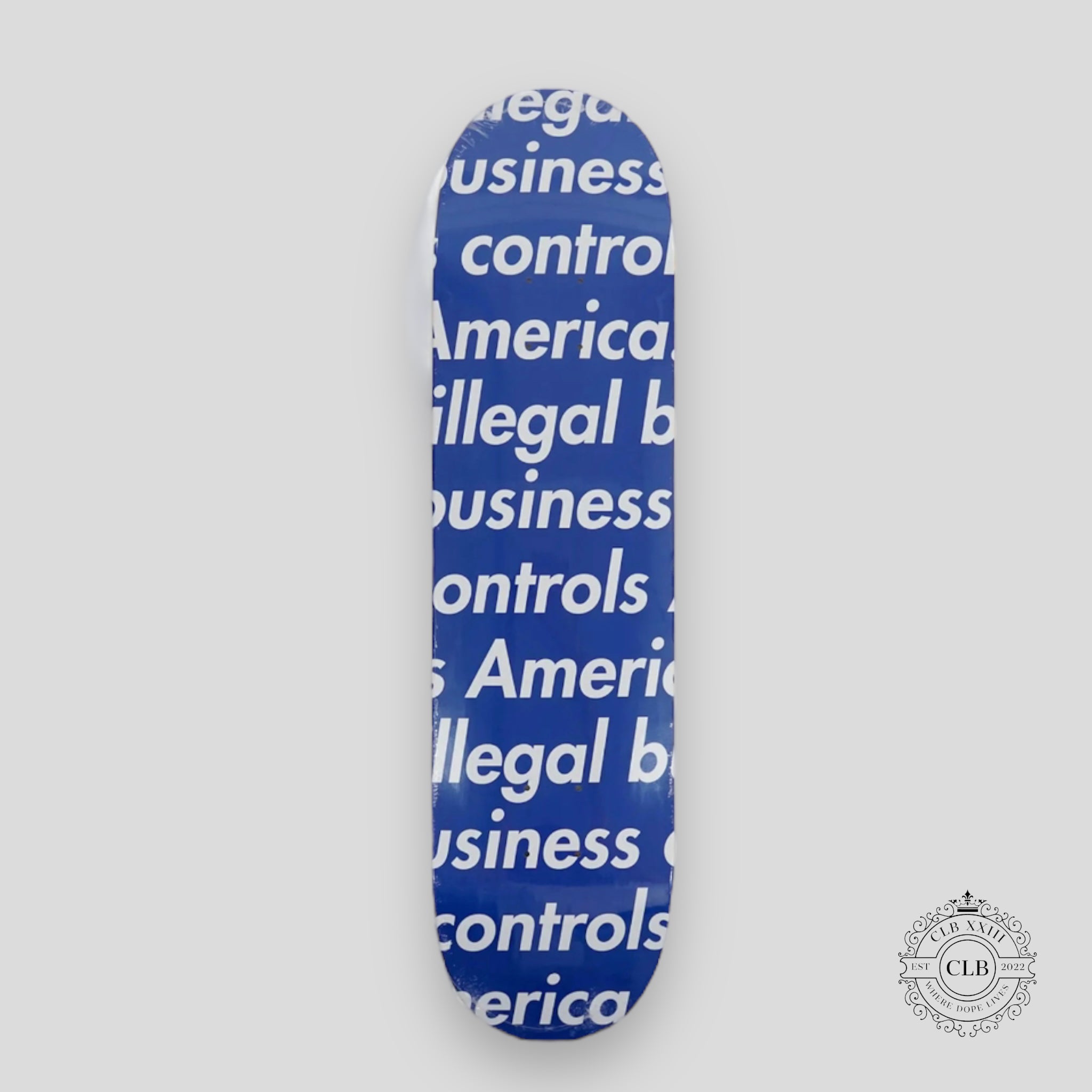 SUPREME ILLEGAL BUSINESS SKATE DECK - BLUE