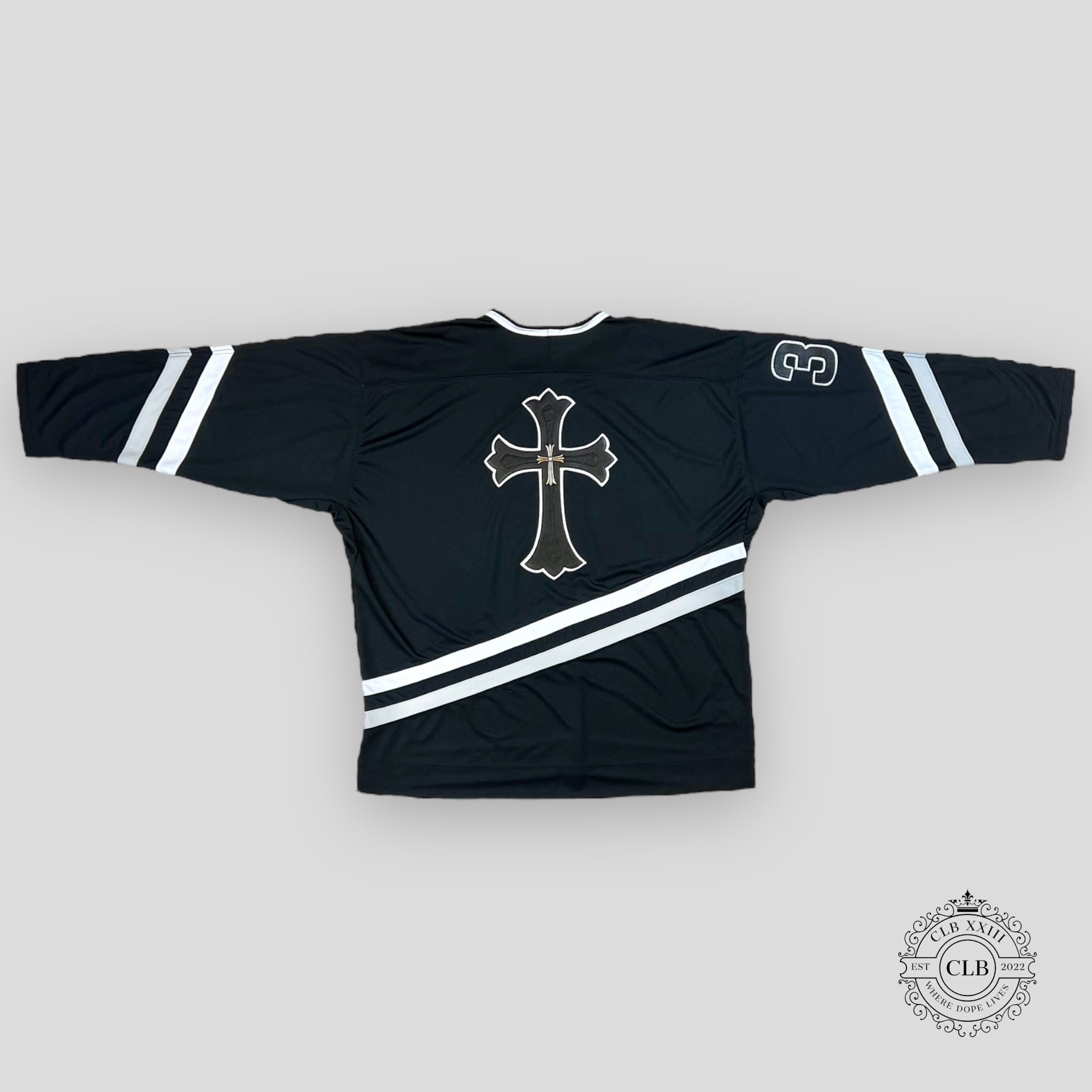 CHROME HEARTS CROSS PATCH HOCKEY JERSEY