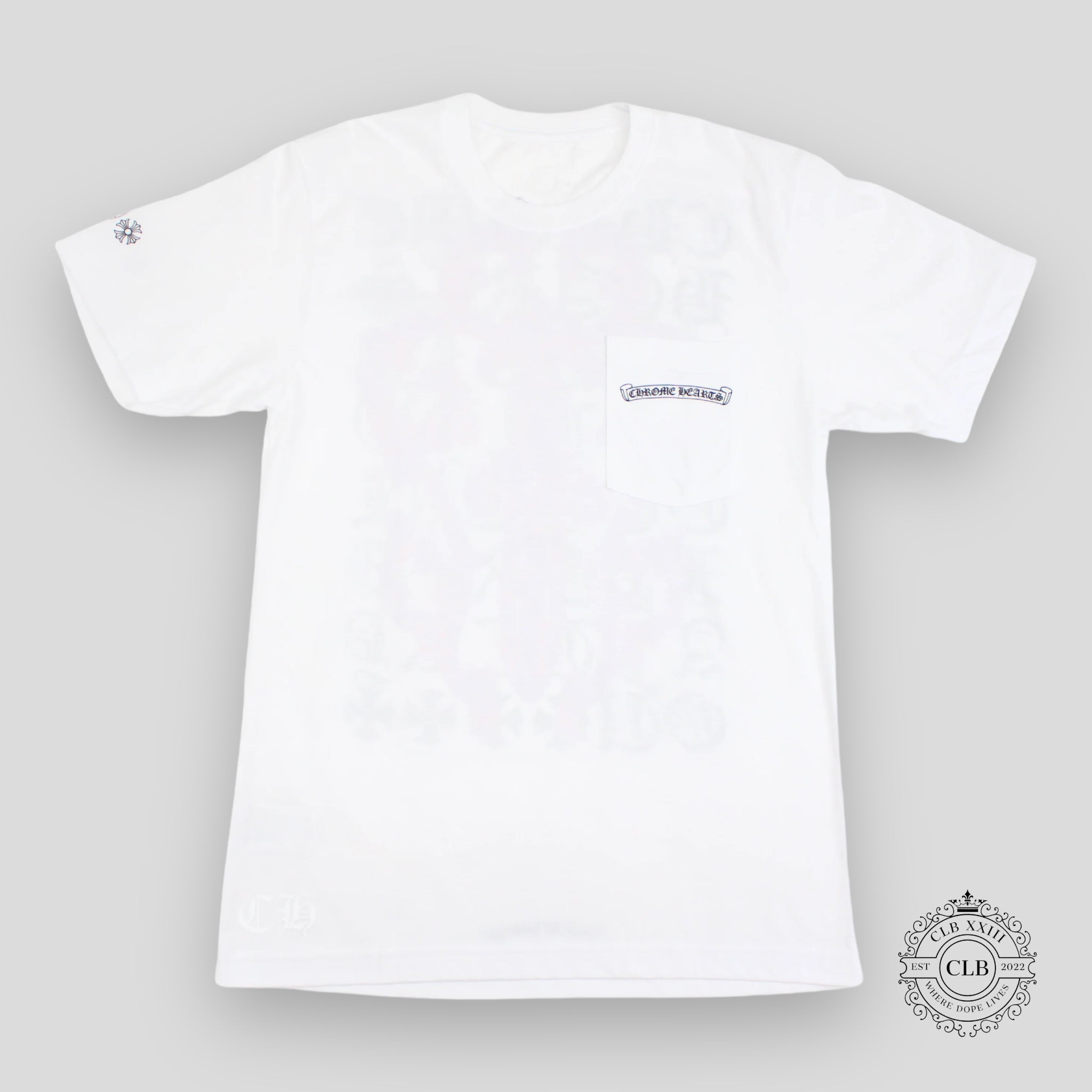 CHROME HEARTS DAGGER SHORT SLEEVE TEE - WHITE / PINK