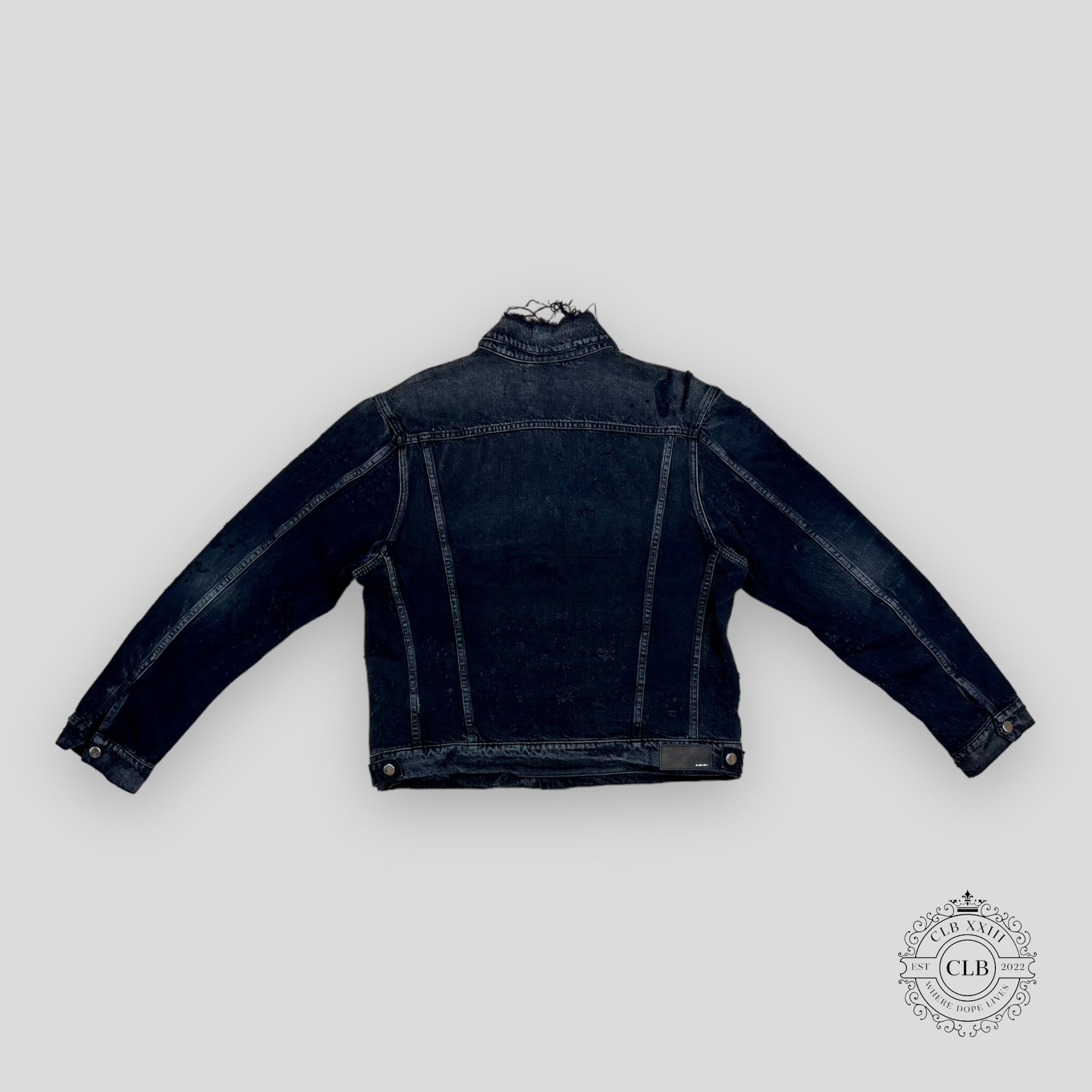 AMIRI SHOTGUN DENIM TRUCKER JACKET - AGED BLACK