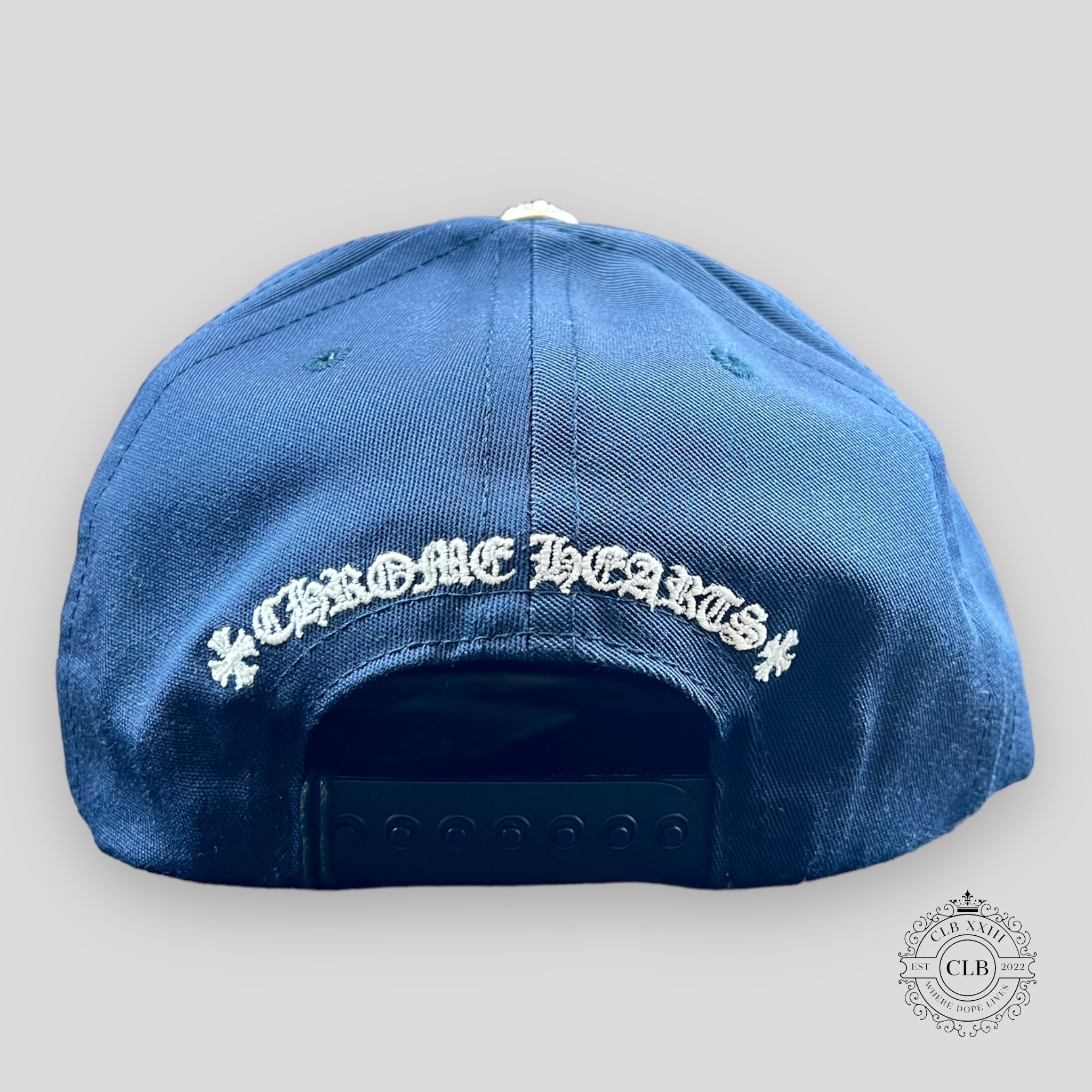 Chrome Hearts 5 Panel Hat in Navy