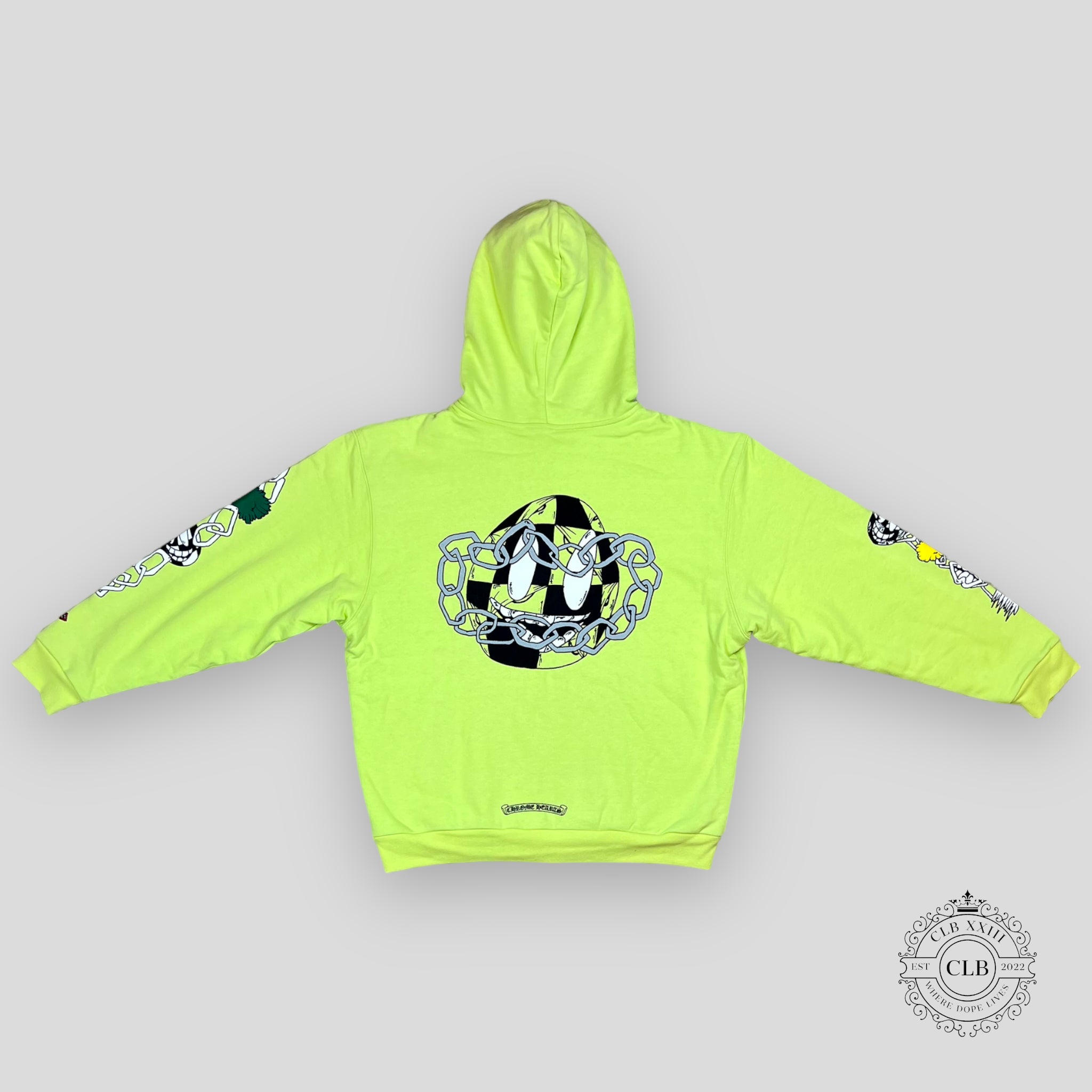 Chrome Hearts Matty Boy Link Zip Up Hoodie in Green