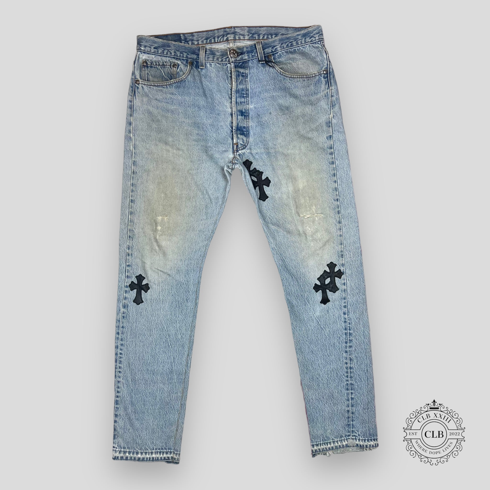 CHROME HEARTS LEVIS CROSS PATCH DENIM