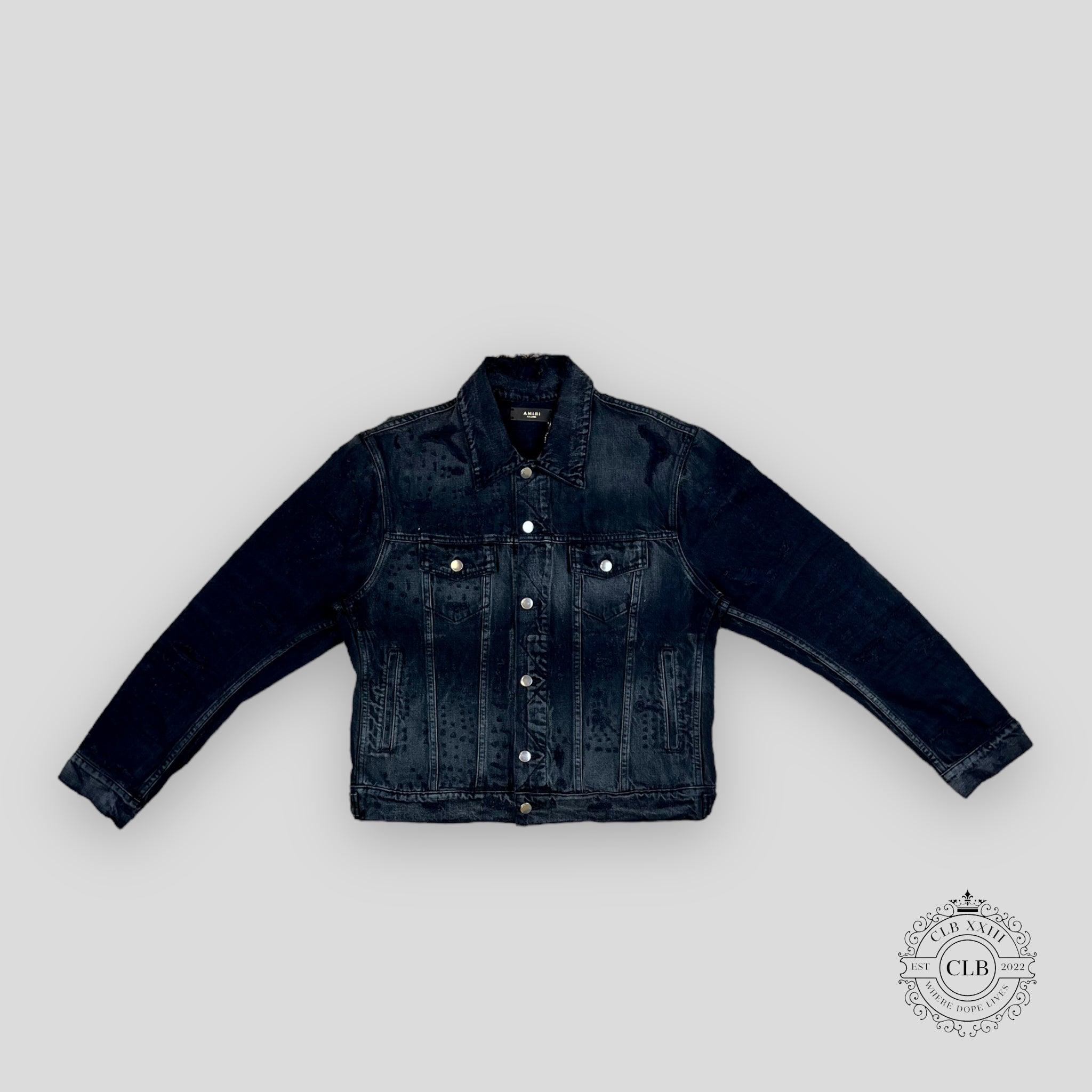 AMIRI SHOTGUN DENIM TRUCKER JACKET - AGED BLACK