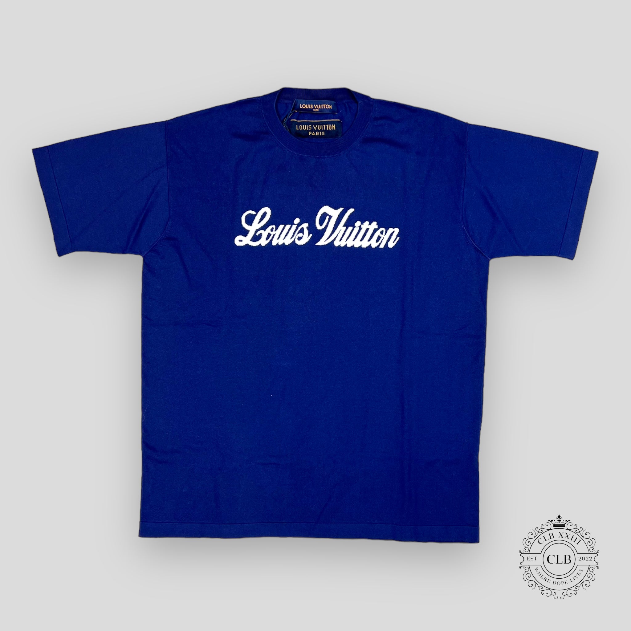 LOUIS VUITTON SHORT-SLEEVED GRAPHIC CREWNECK - INDIGO