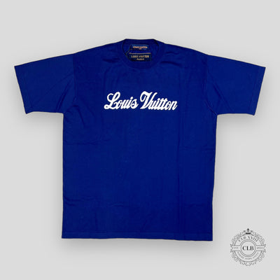 Louis Vuitton Short-Sleeved Graphic Crewneck in Indigo