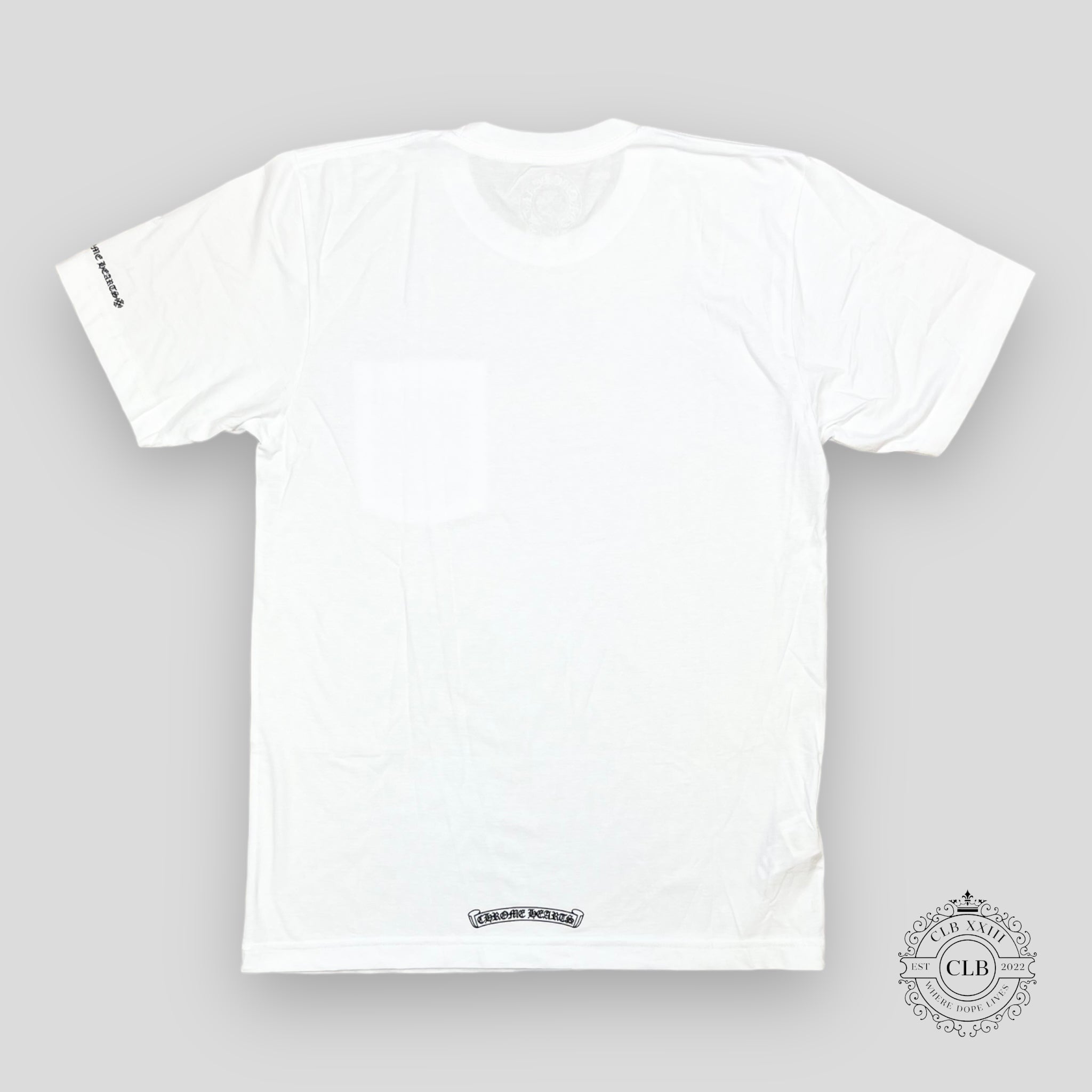 CHROME HEARTS NECK LOGO POCKET T-SHIRT - WHITE