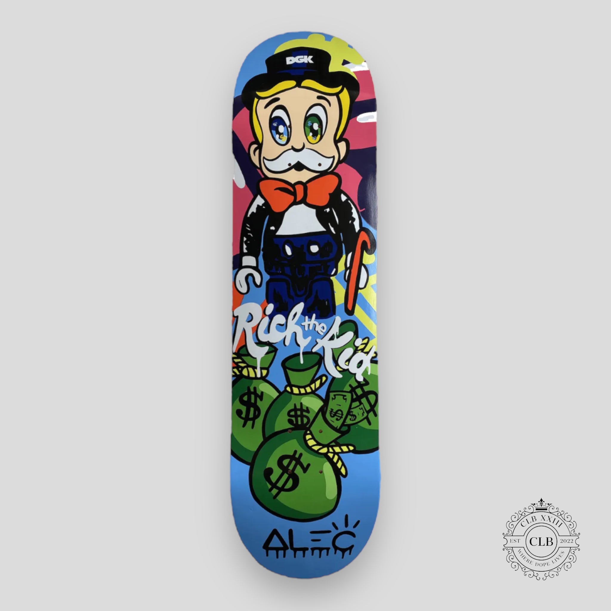ALEC MONOPOLY X RICH THE KID LIMITED EDITION SKATE DECK (UNSIGNED)