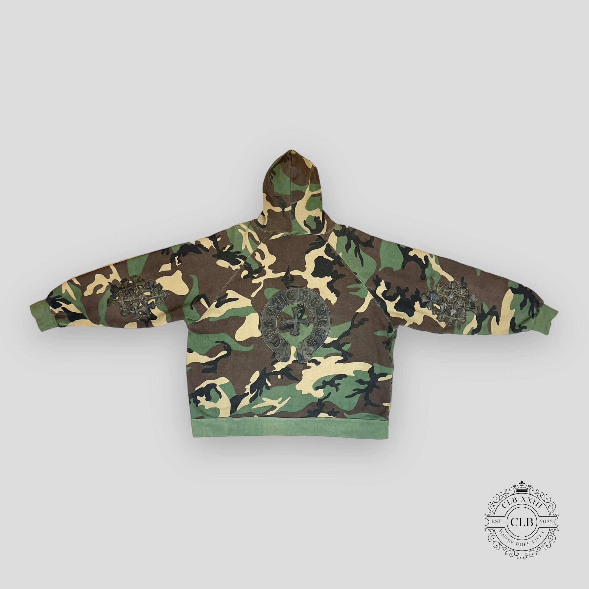 Chrome Hearts Camouflage Cross Patch Thermal Hoodie