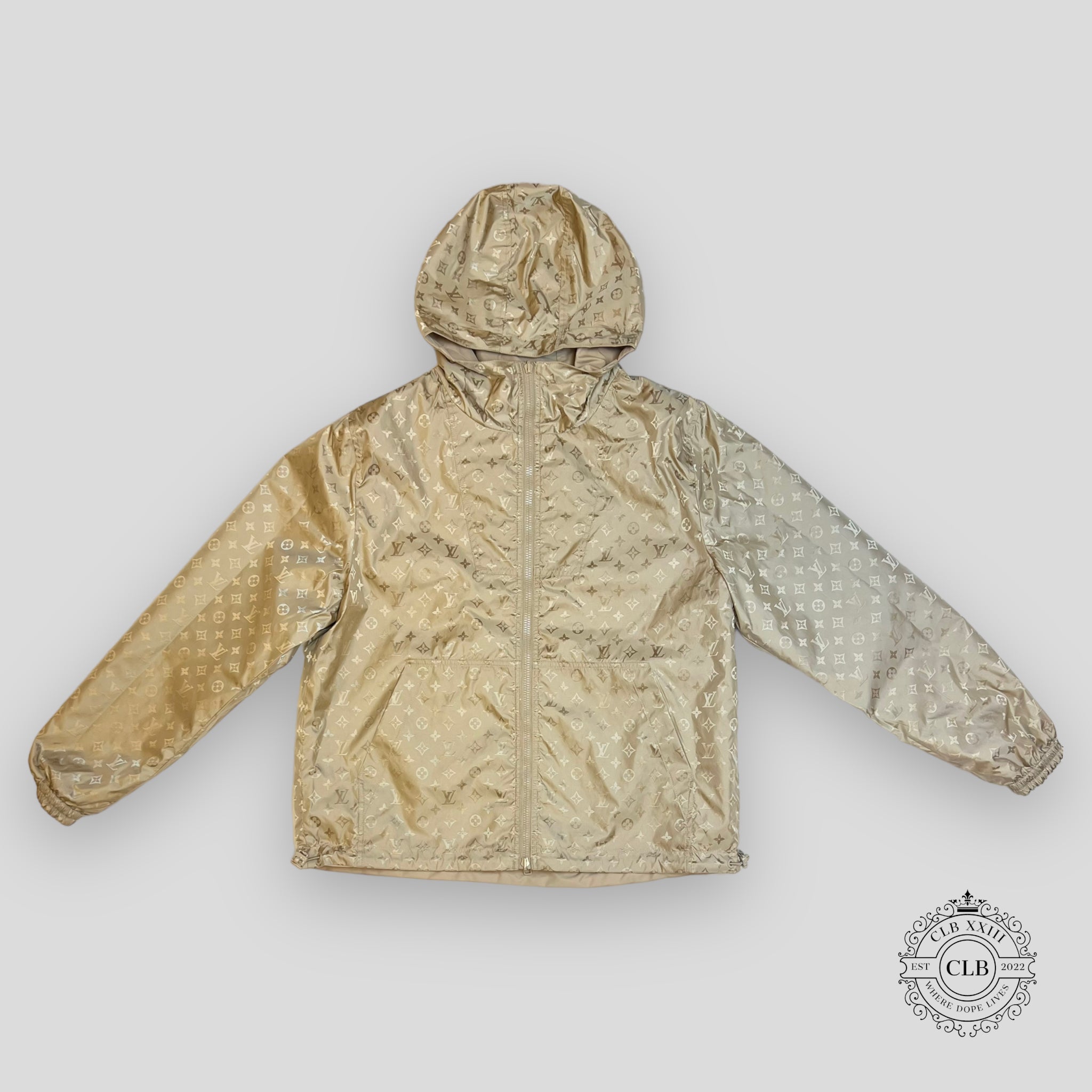 Louis Vuitton Monogram Reversible Nylon Windbreaker in Beige