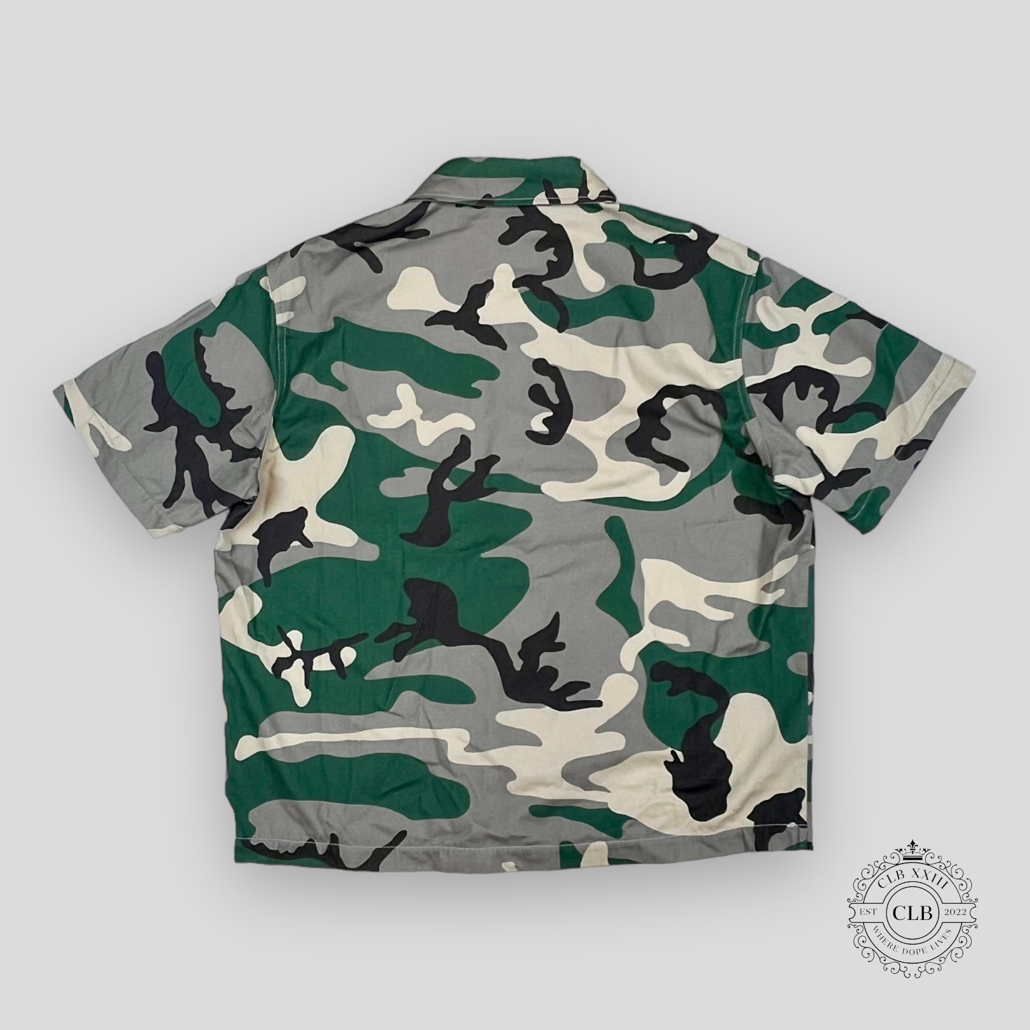 Chrome Hearts Matty Boy Sex Records Camouflage Shirt in Green