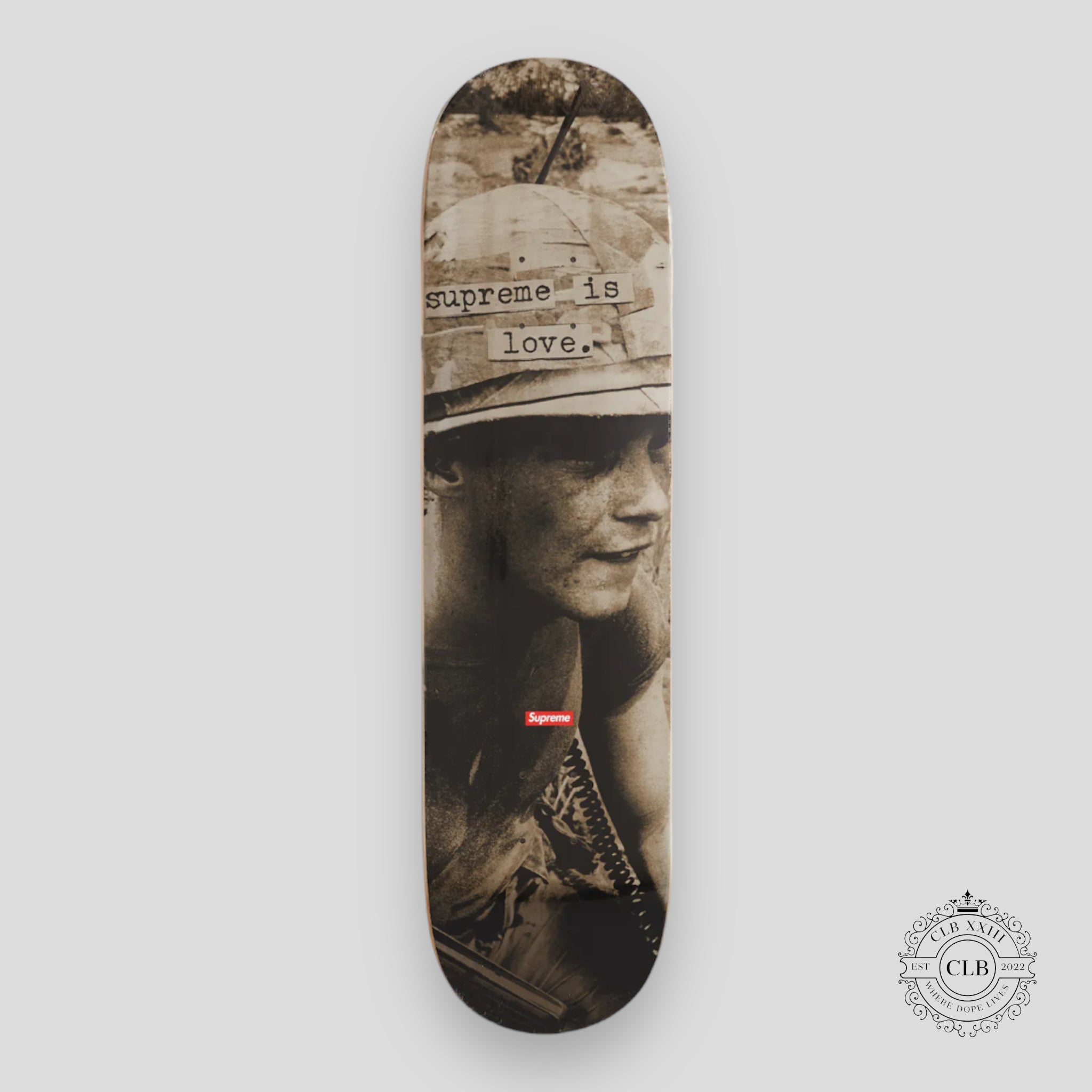 SUPREME IS LOVE SKATE DECK - STONE