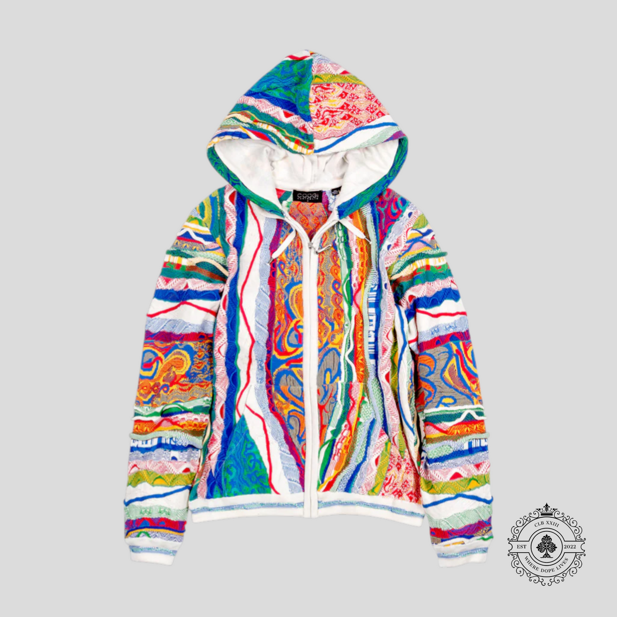 Coogi Biggie Smalls Classic Zip Up Hoodie in Multicolor