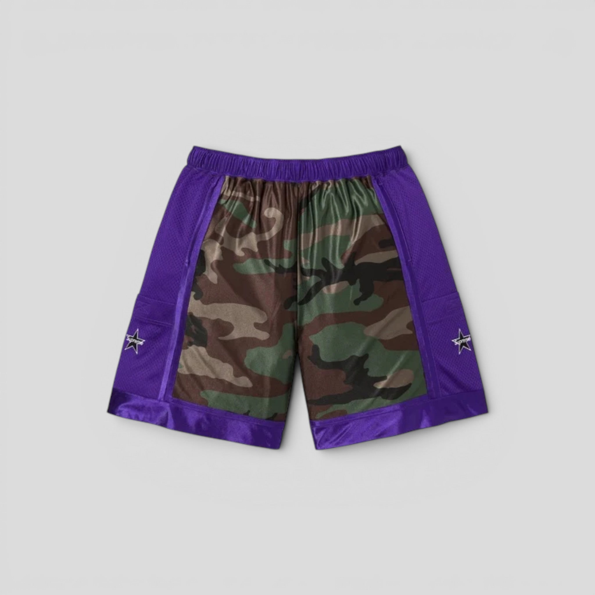 Supreme Side Pocket Basketball Shorts in Purple