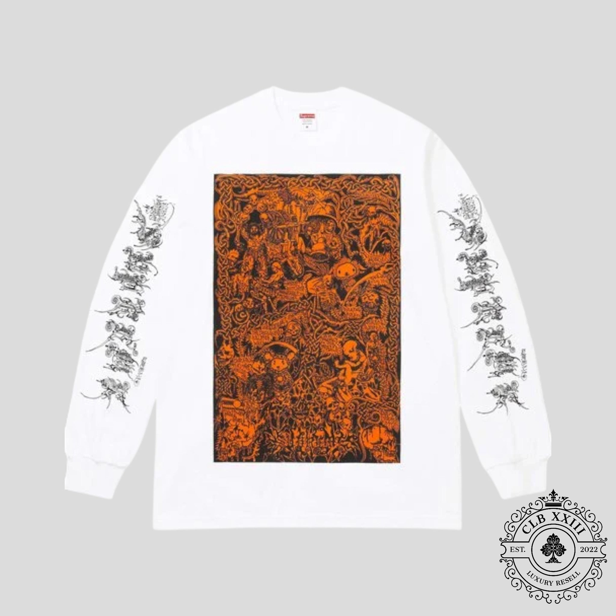 Supreme Wombat Long Sleeve Tee in White