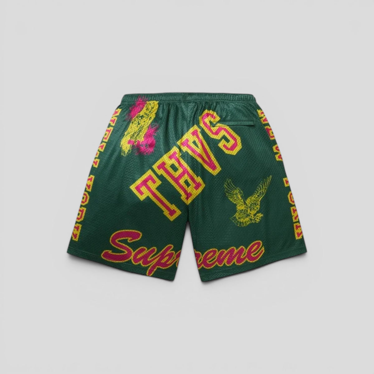 Supreme Varsity Mesh Shorts in Dark Green
