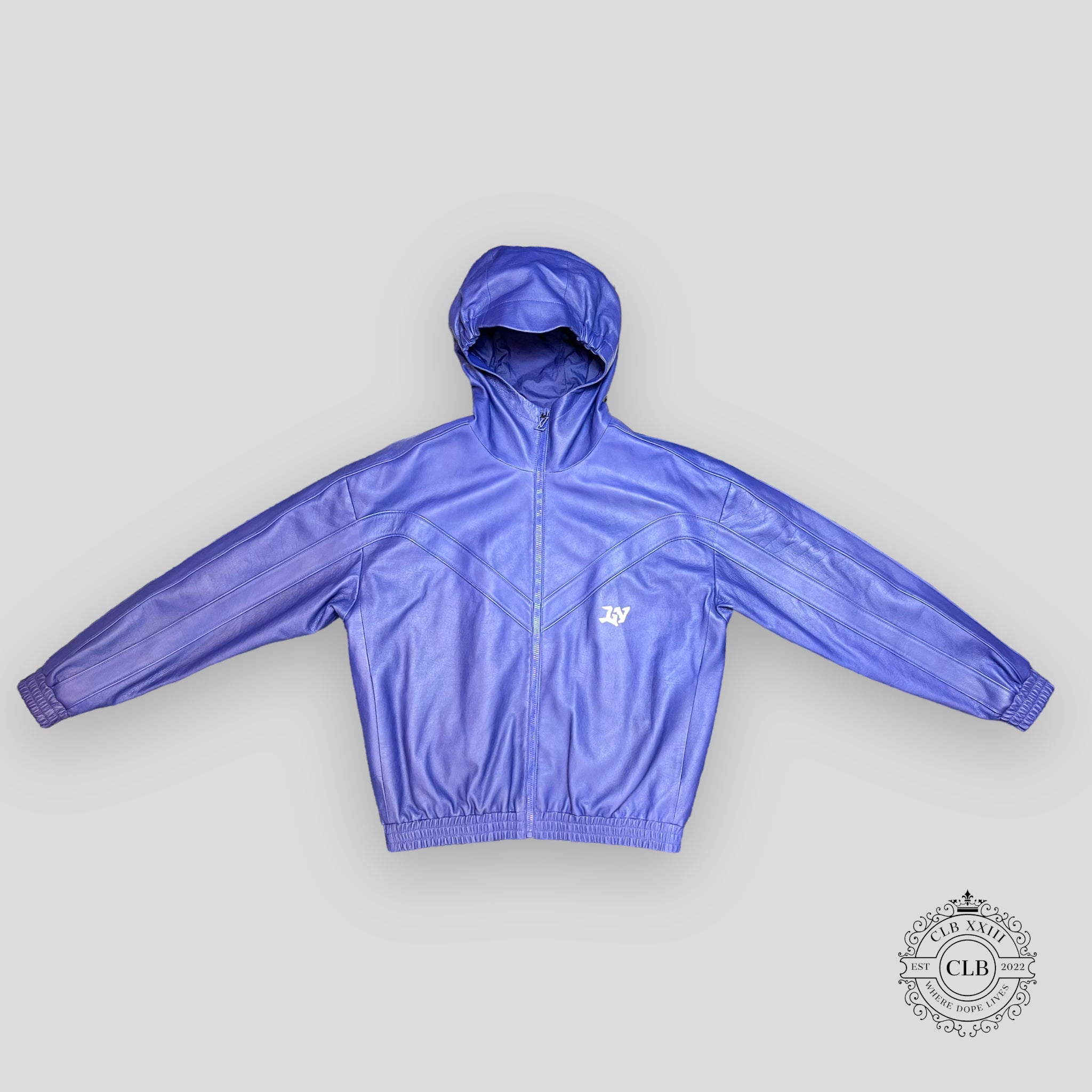 LOUIS VUITTON LEATHER TRACK BLOUSON - PURPLE