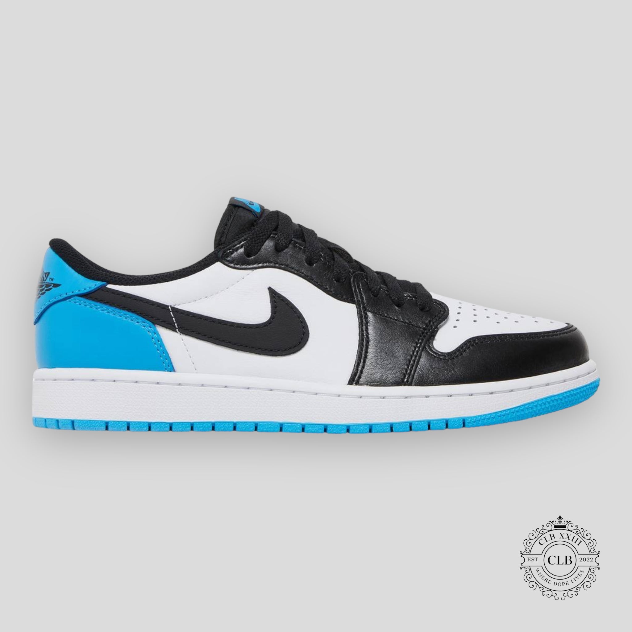 AIR JORDAN 1 LOW “BLACK DARK POWDER BLUE”