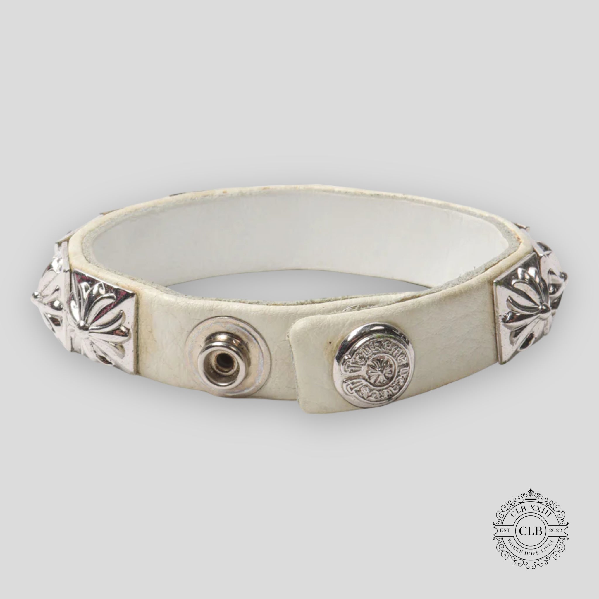 CHROME HEARTS STUDDED BRACELET - WHITE
