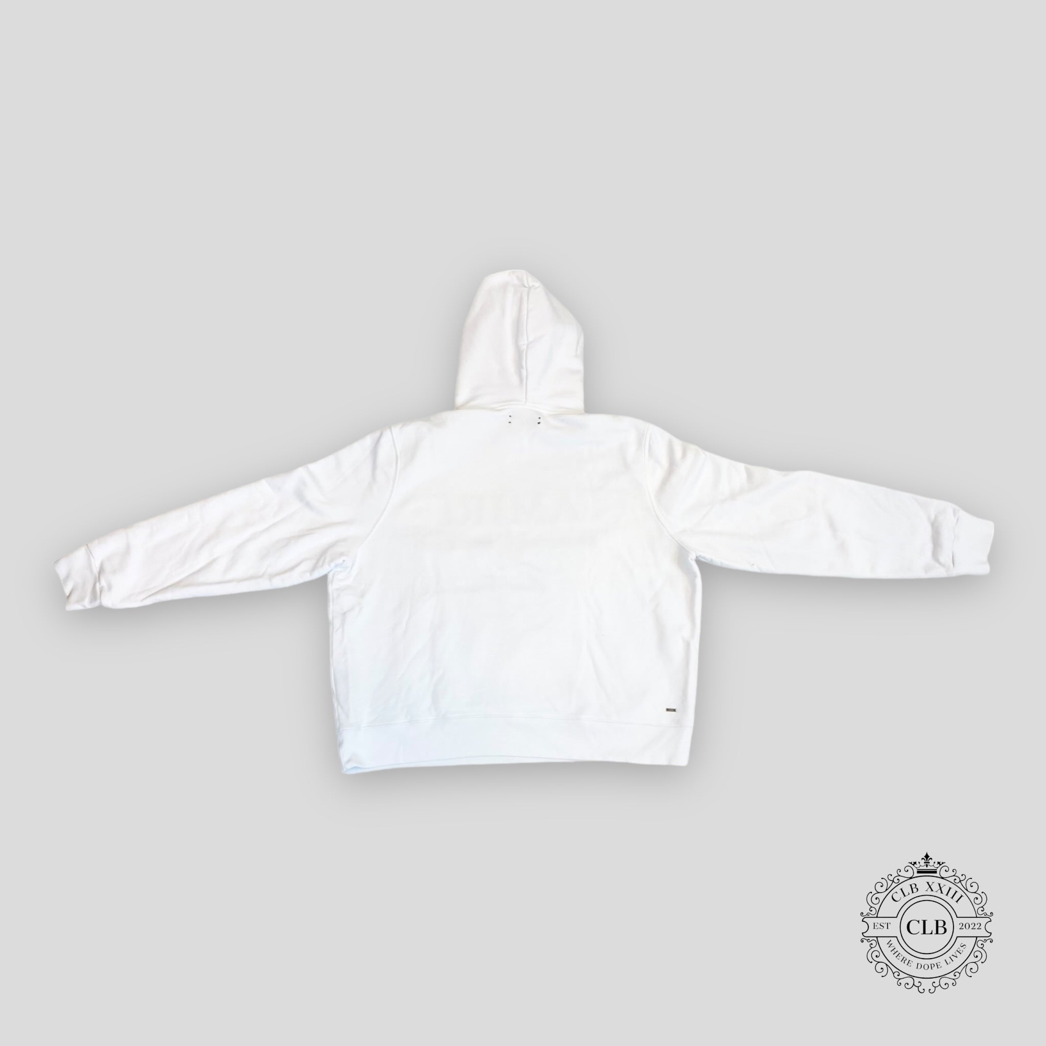 Amiri Ma Bar Logo Embroidered Hoodie in White