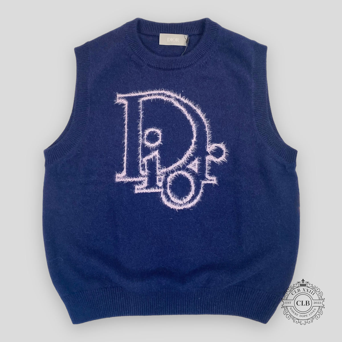 Dior Sleeveless knitted Sweater Vest in Blue