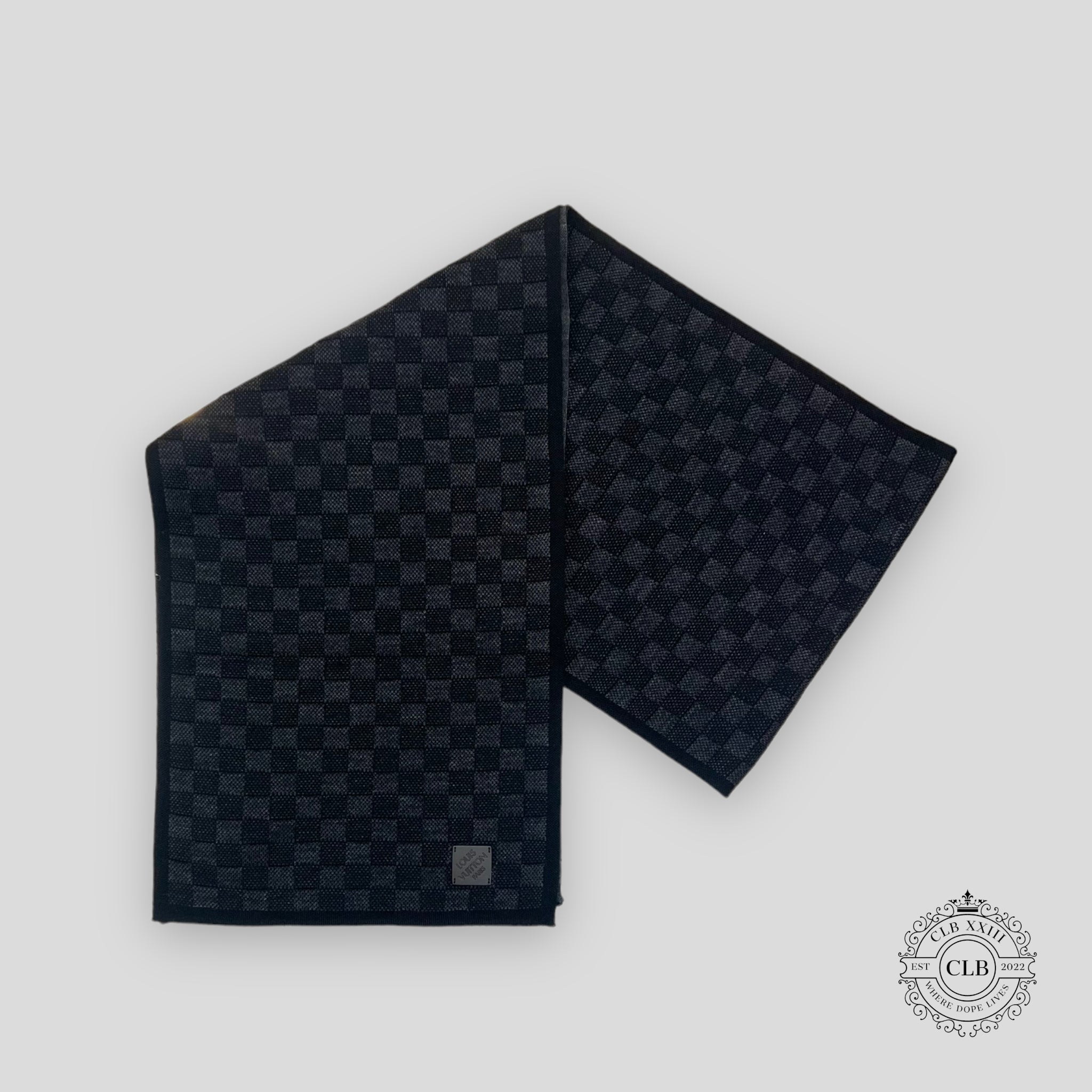 LOUIS VUITTON PETIT DAMIER SCARF - BLACK