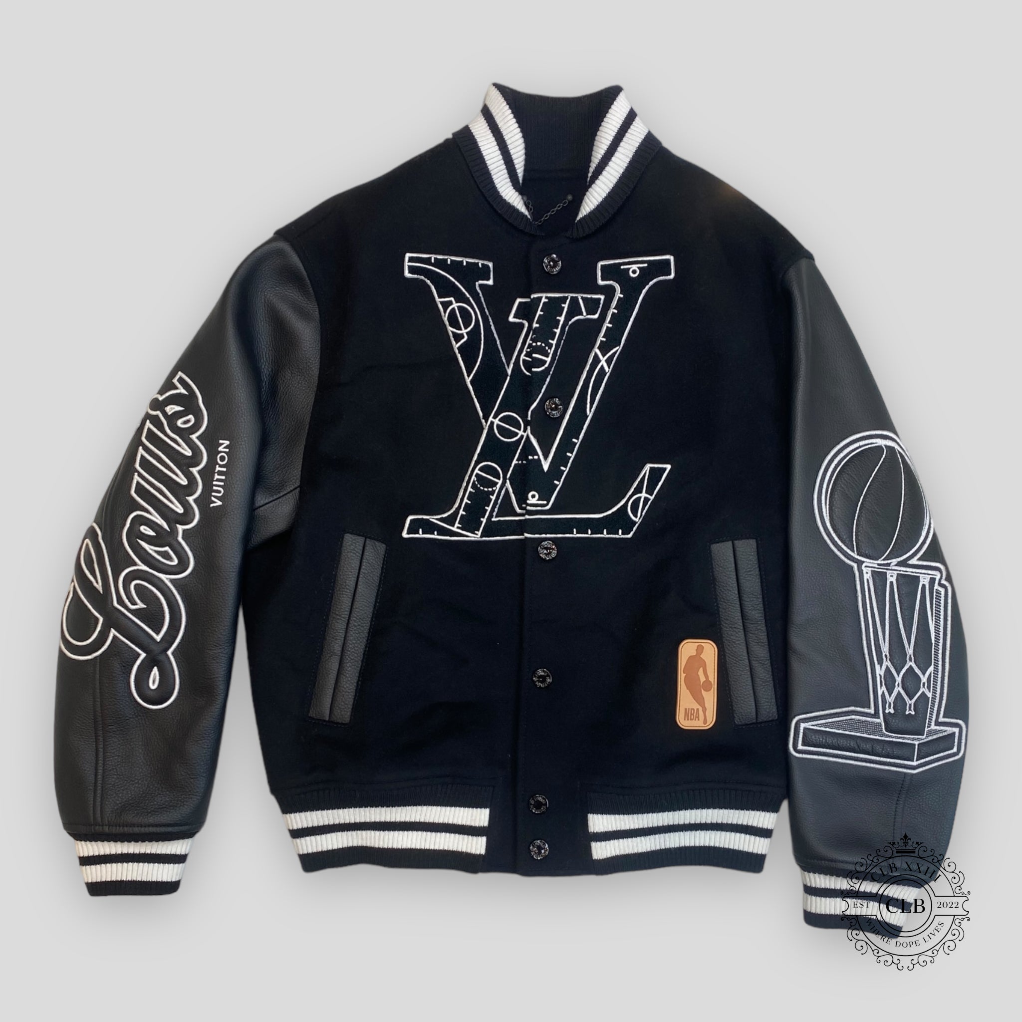 LOUIS VUITTON NBA VARSITY JACKET - BLACK