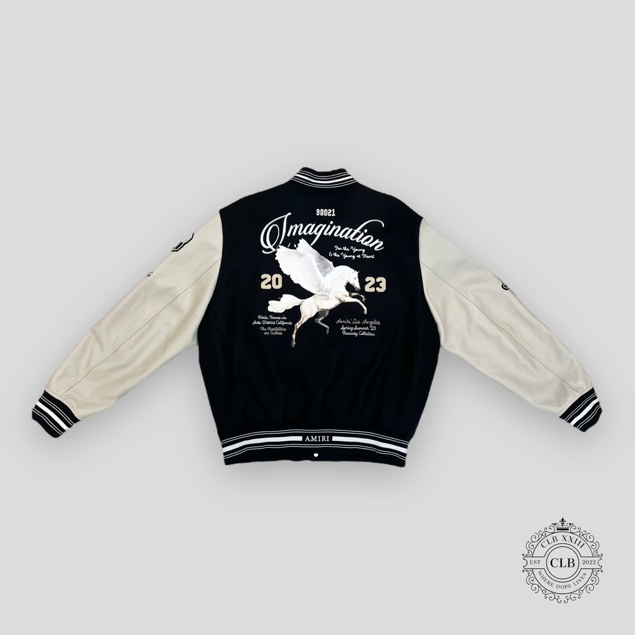 AMIRI OVERSIZED VARSITY JACKET - BLACK