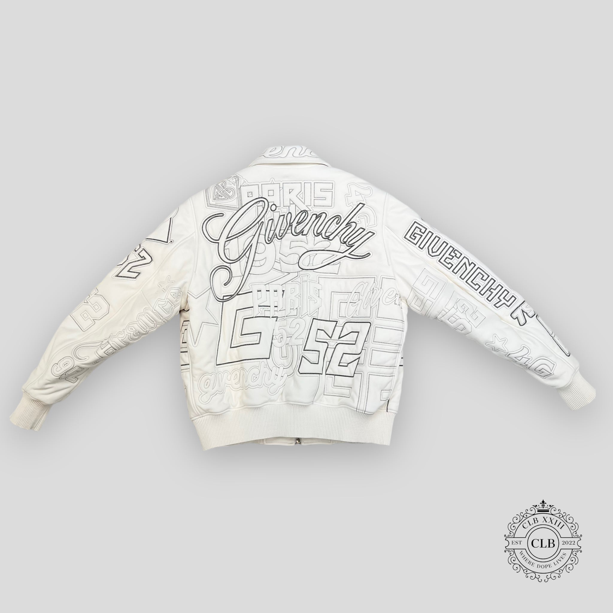 GIVENCHY 4G LOGO EMBROIDERED LEATHER - WHITE