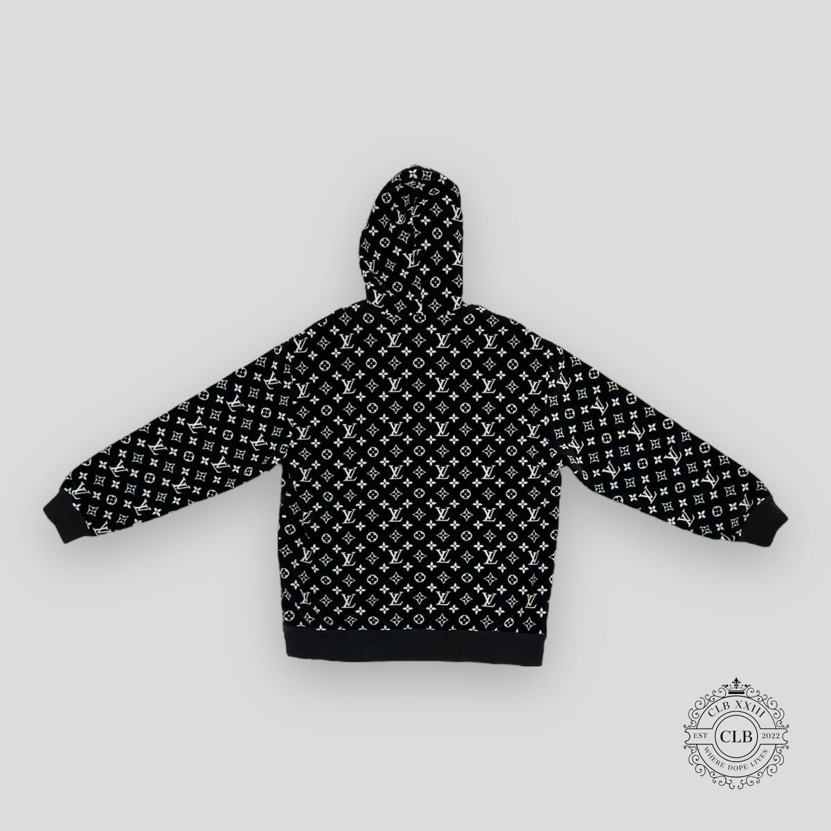 Louis Vuitton Monogram Toweling Hoodie in Black