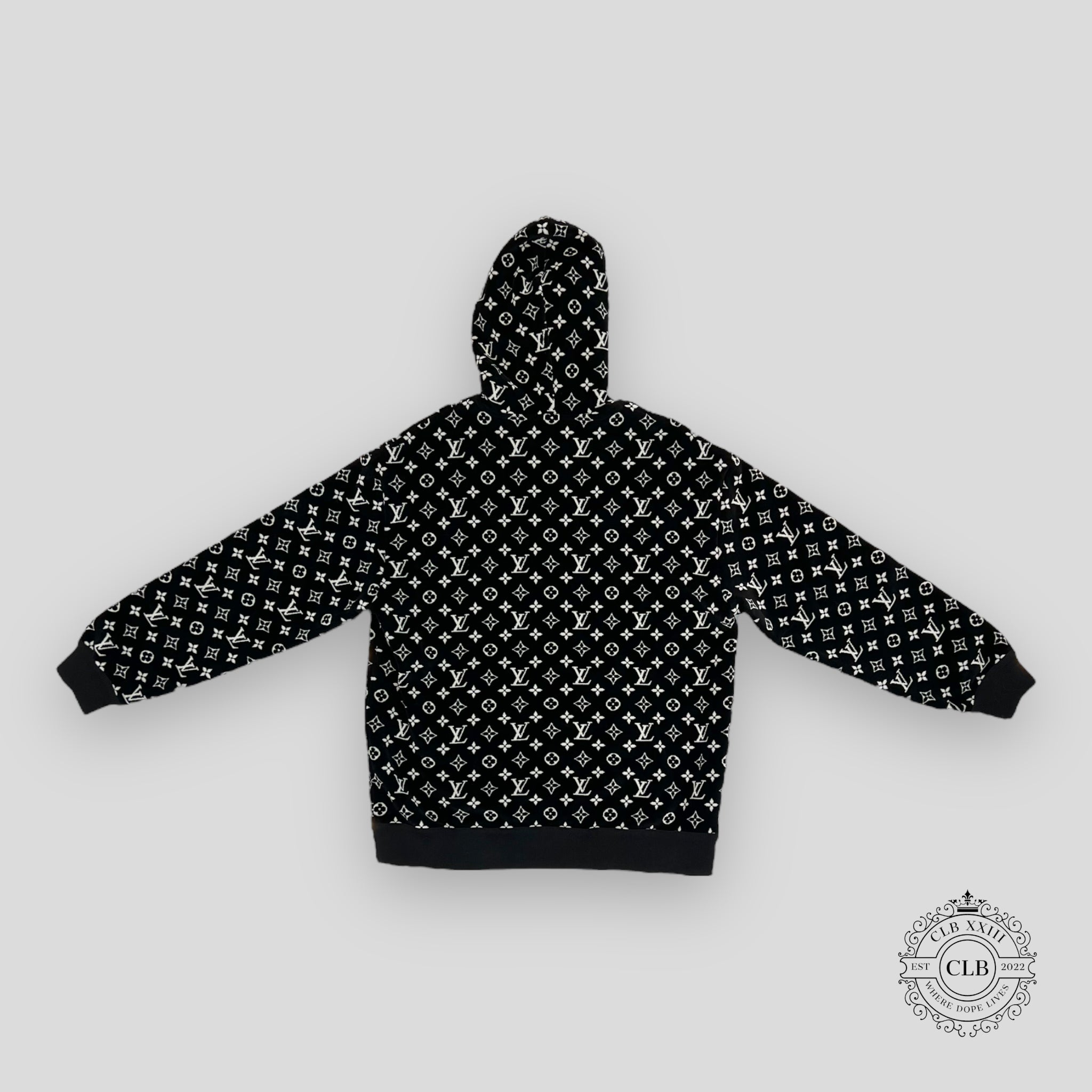 Louis Vuitton Monogram Toweling Hoodie in Black