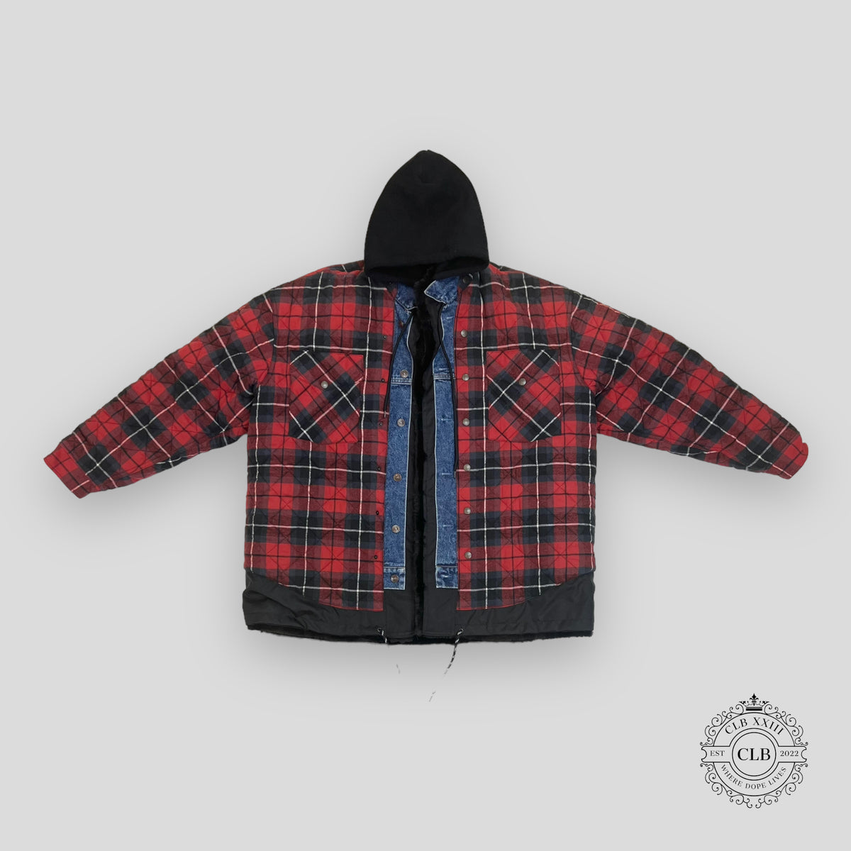 BALENCIAGA AW16 TRIPLE LAYERED JACKET - RED/BLACK