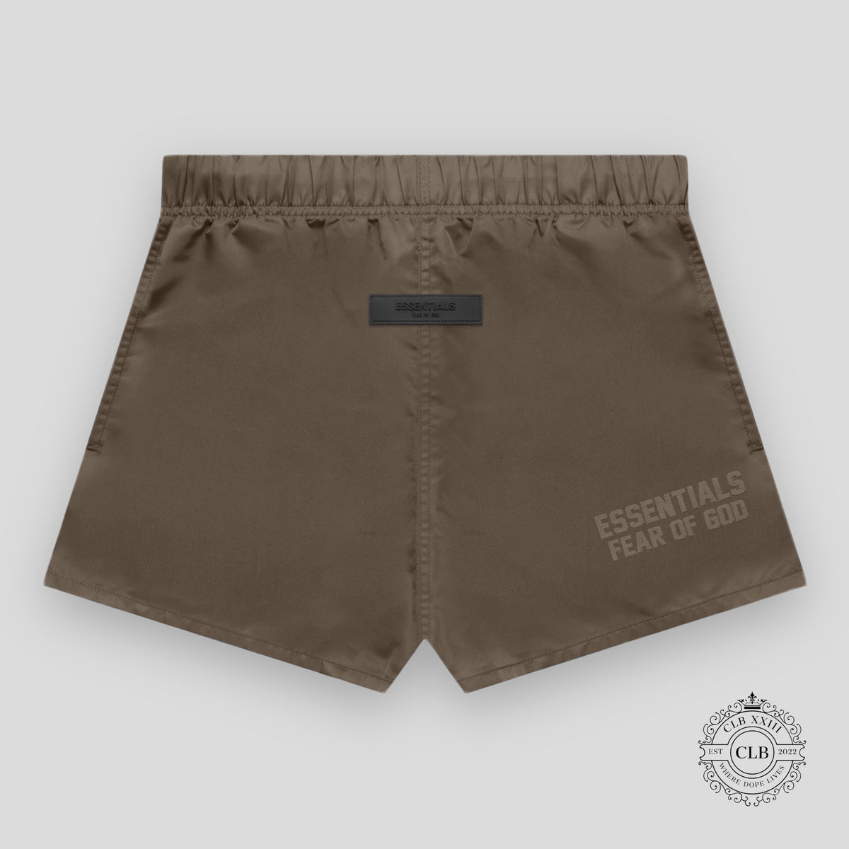 FEAR OF GOD ESSENTIALS RUNNING SHORTS FW22 "WOOD"