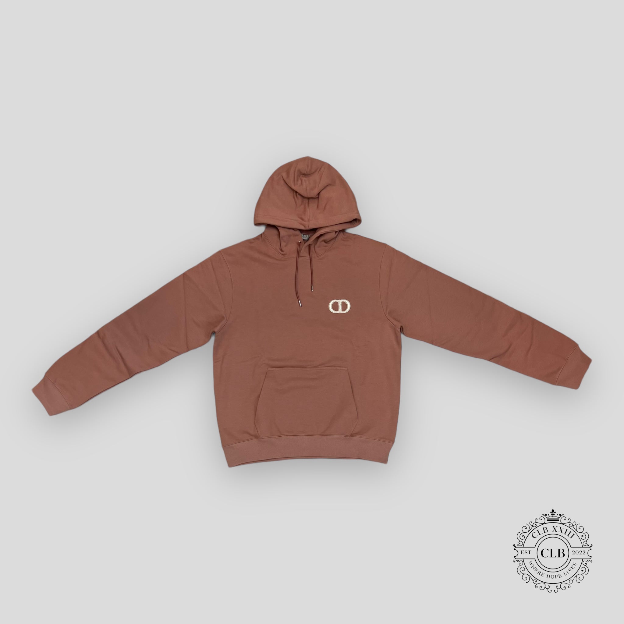 DIOR CD ICON HOODED SWEATSHIRT - METAL PINK