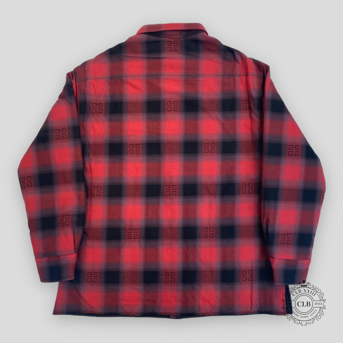 GIVENCHY 4CHECK PRINT PLAID SHIRT - RED/BLACK