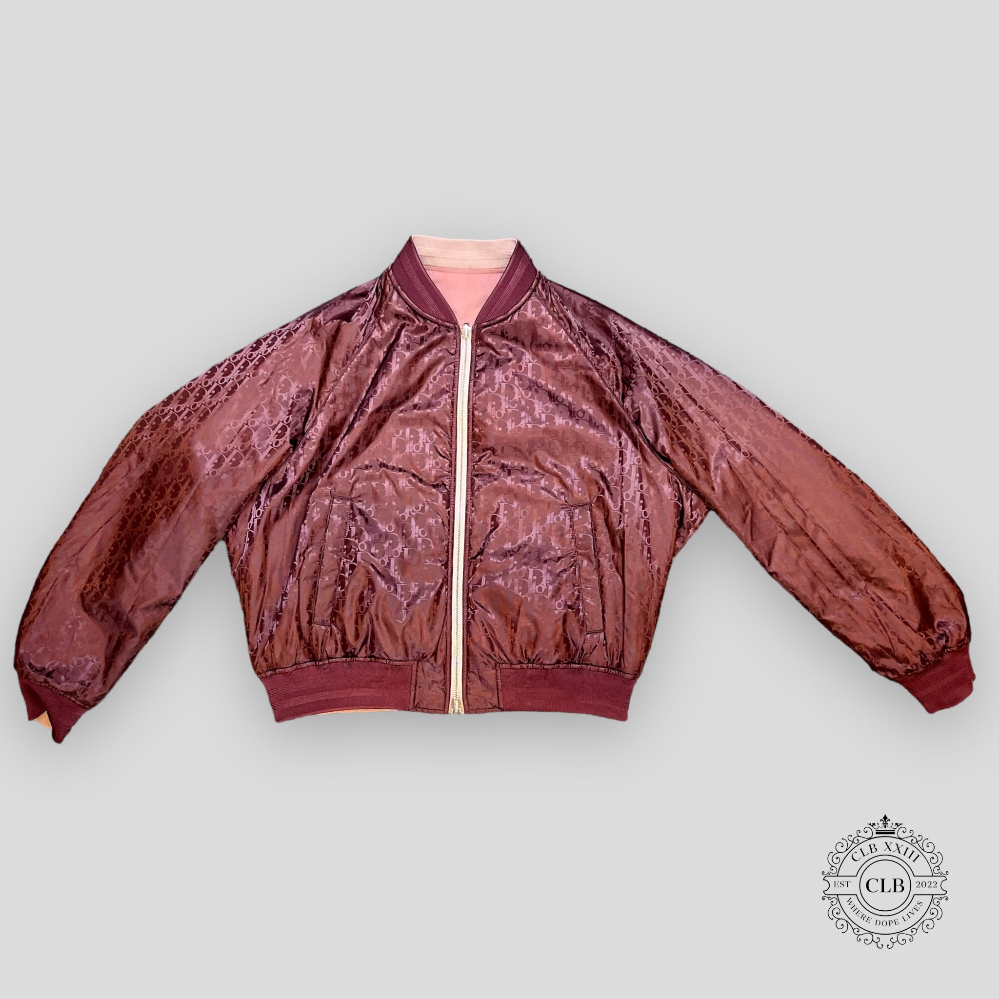 DIOR REVERSIBLE BOMBER JACKET - METAL PINK
