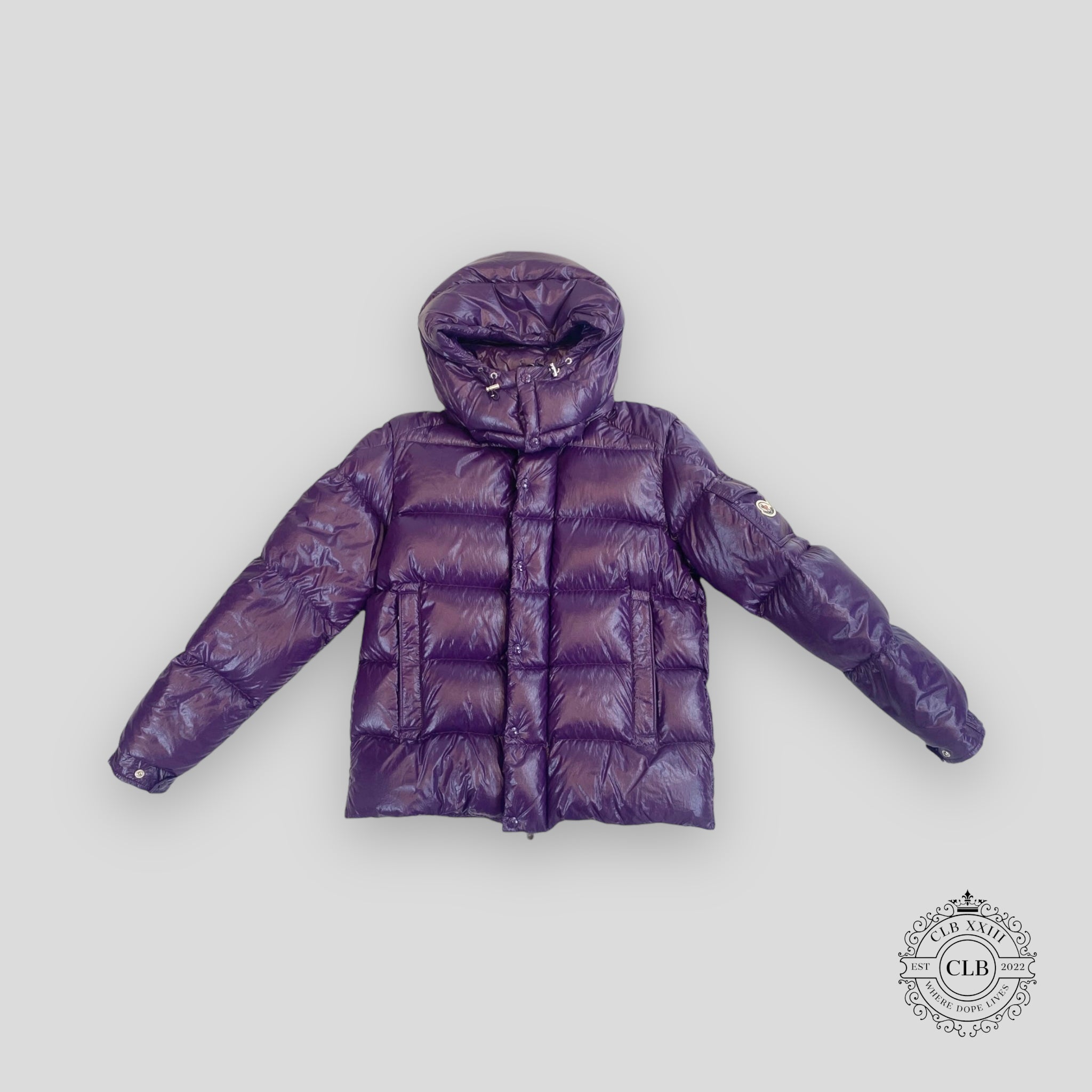 MONCLER MAYA 70 PUFFER COAT - PURPLE
