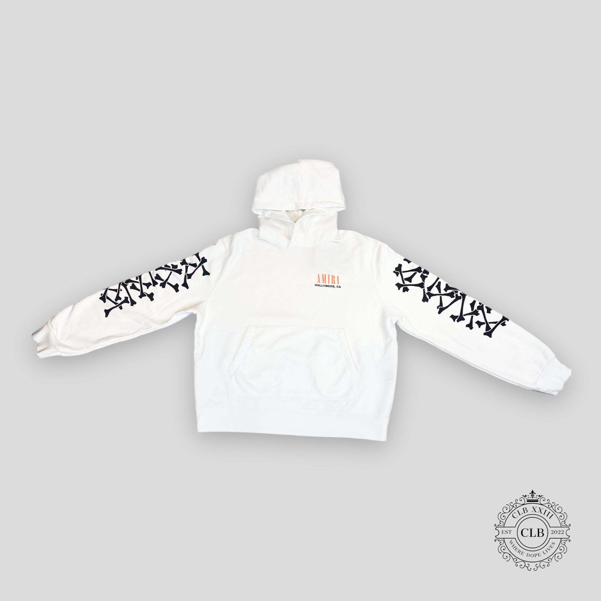 Amiri Bones Hoodie in White