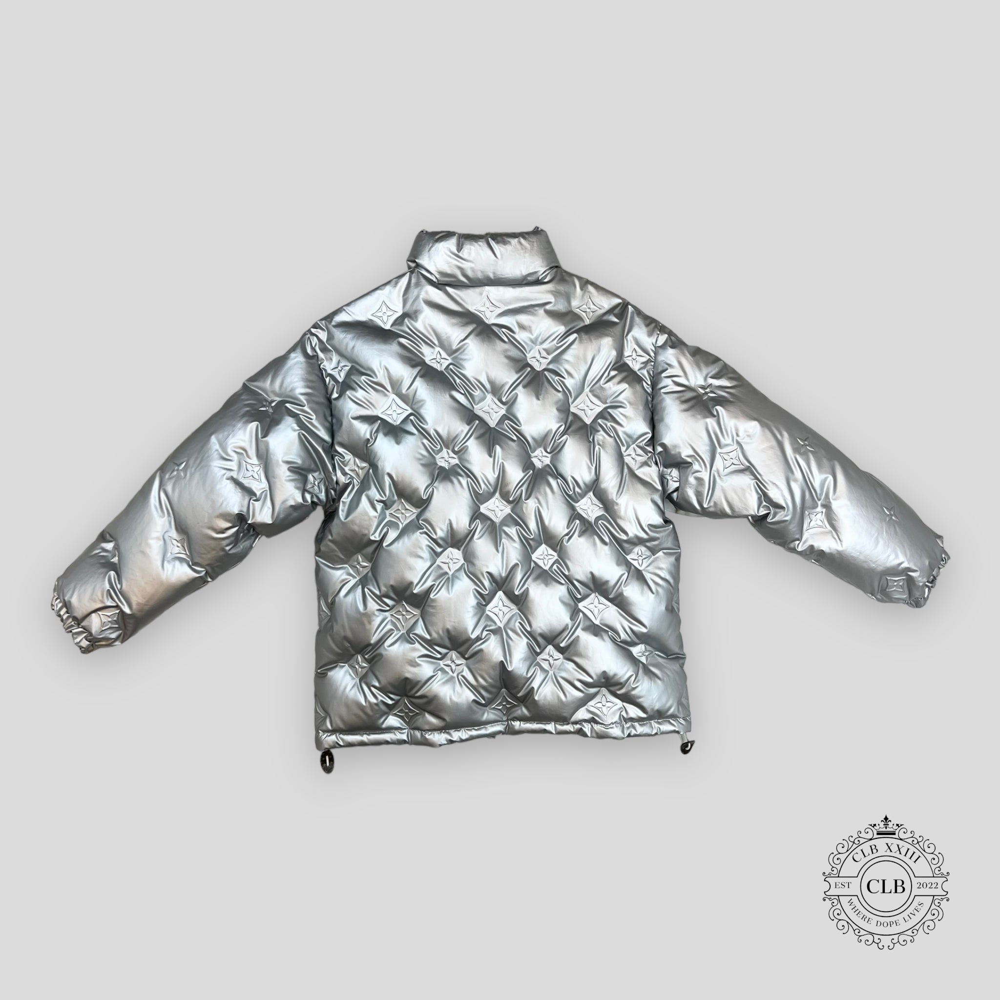 Louis Vuitton Reversible Monogram Puffer Jacket in Silver