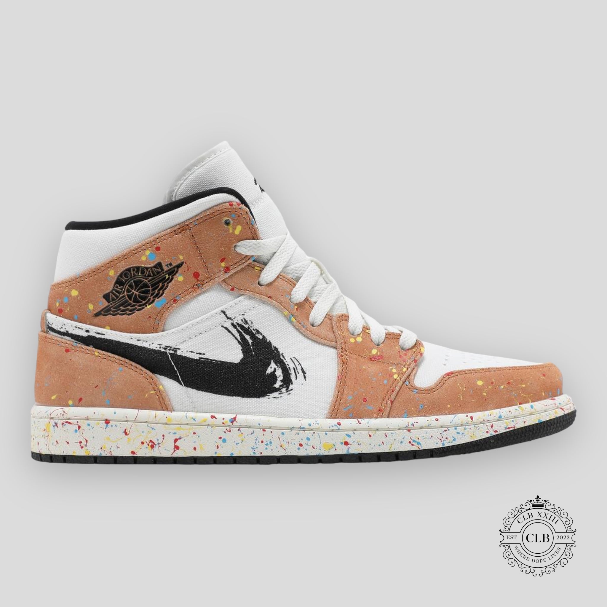 AIR JORDAN 1 MID "BRUSHSTROKE"